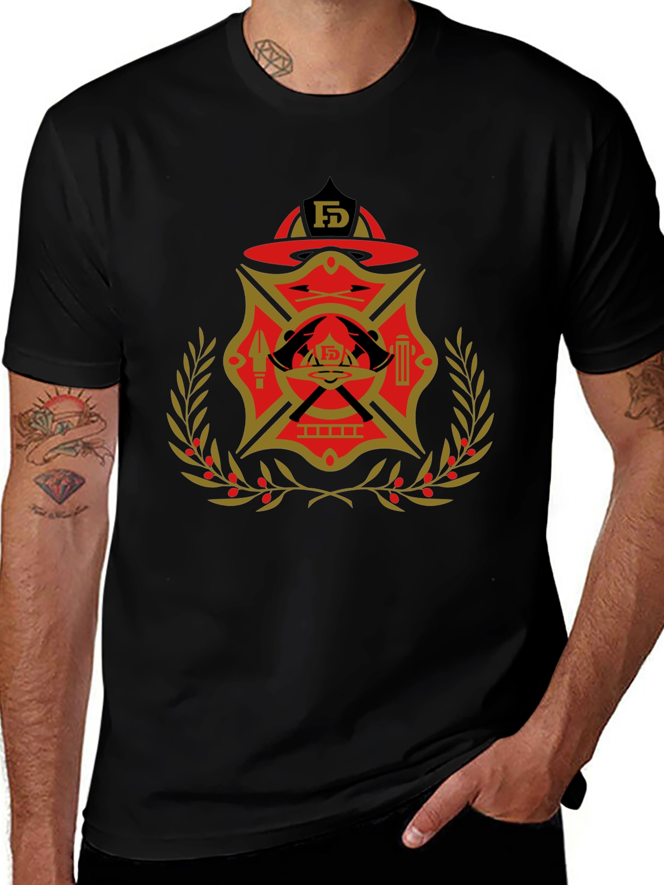 Firefighter Emblem Graphic Tee