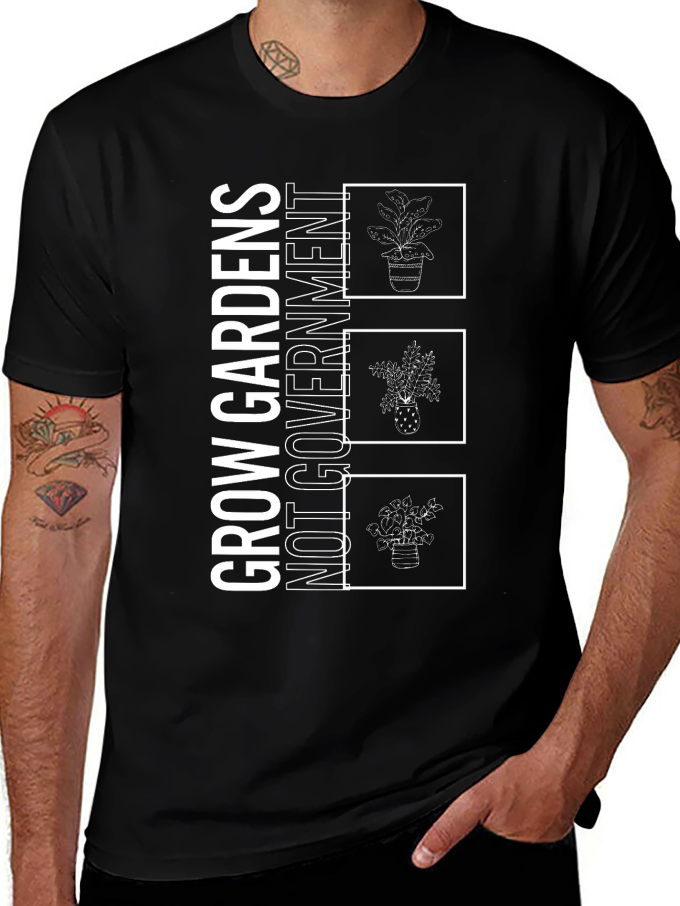 Grow Gardens Not Government T-Shirt
