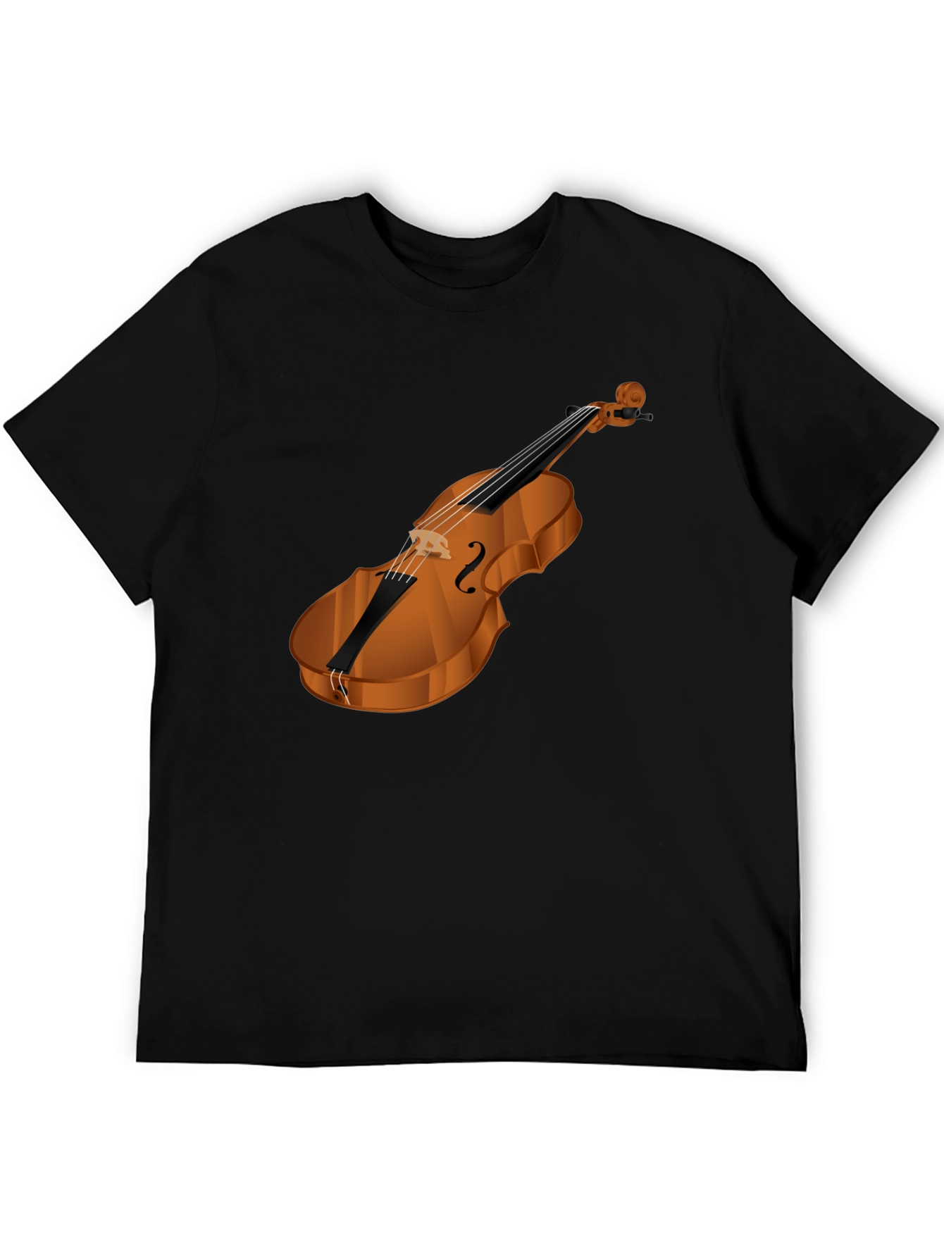 Violin Graphic Black T-Shirt