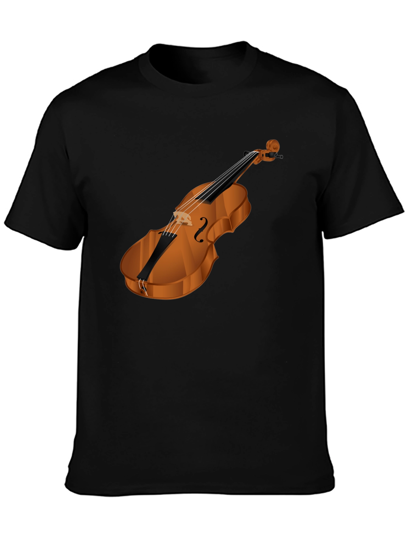 Violin Graphic Black T-Shirt