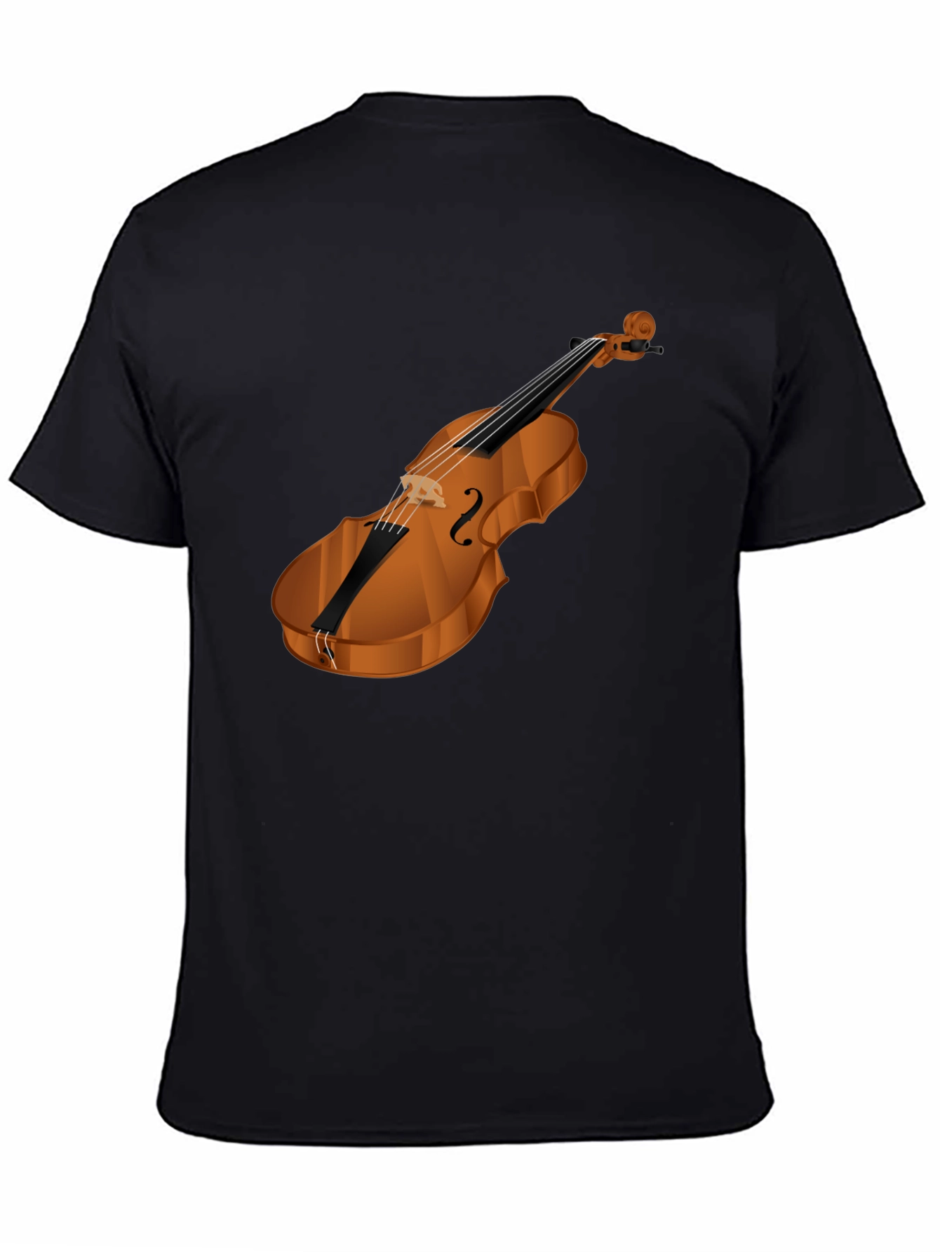 Violin Graphic Black T-Shirt