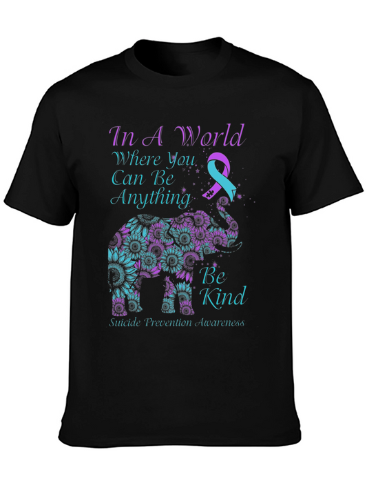 Be Kind Suicide Awareness Elephant T-Shirt