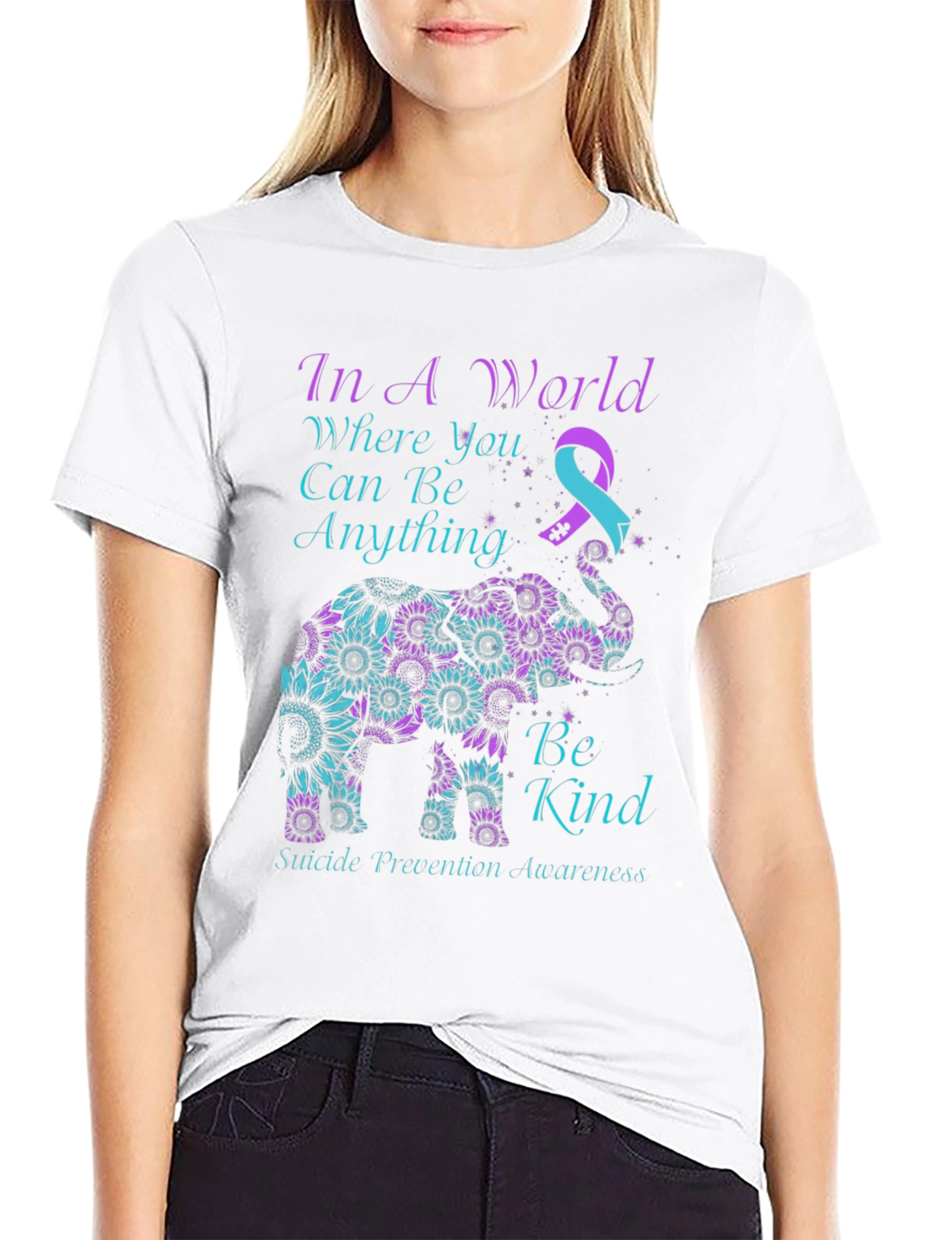 Be Kind Suicide Awareness Elephant T-Shirt