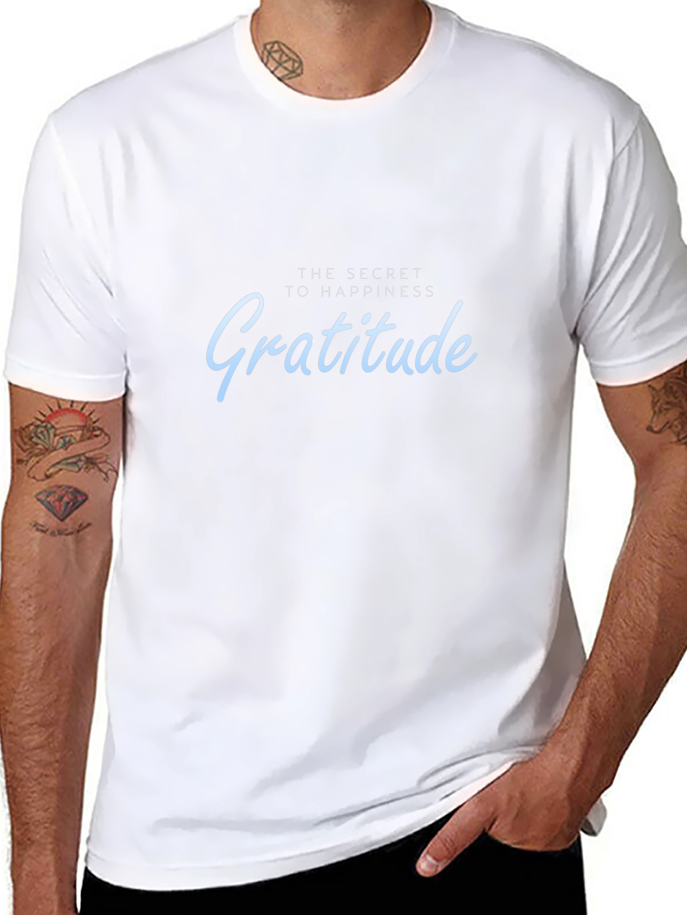 Gratitude Happiness T-Shirt - Soft Cotton Casual Tee
