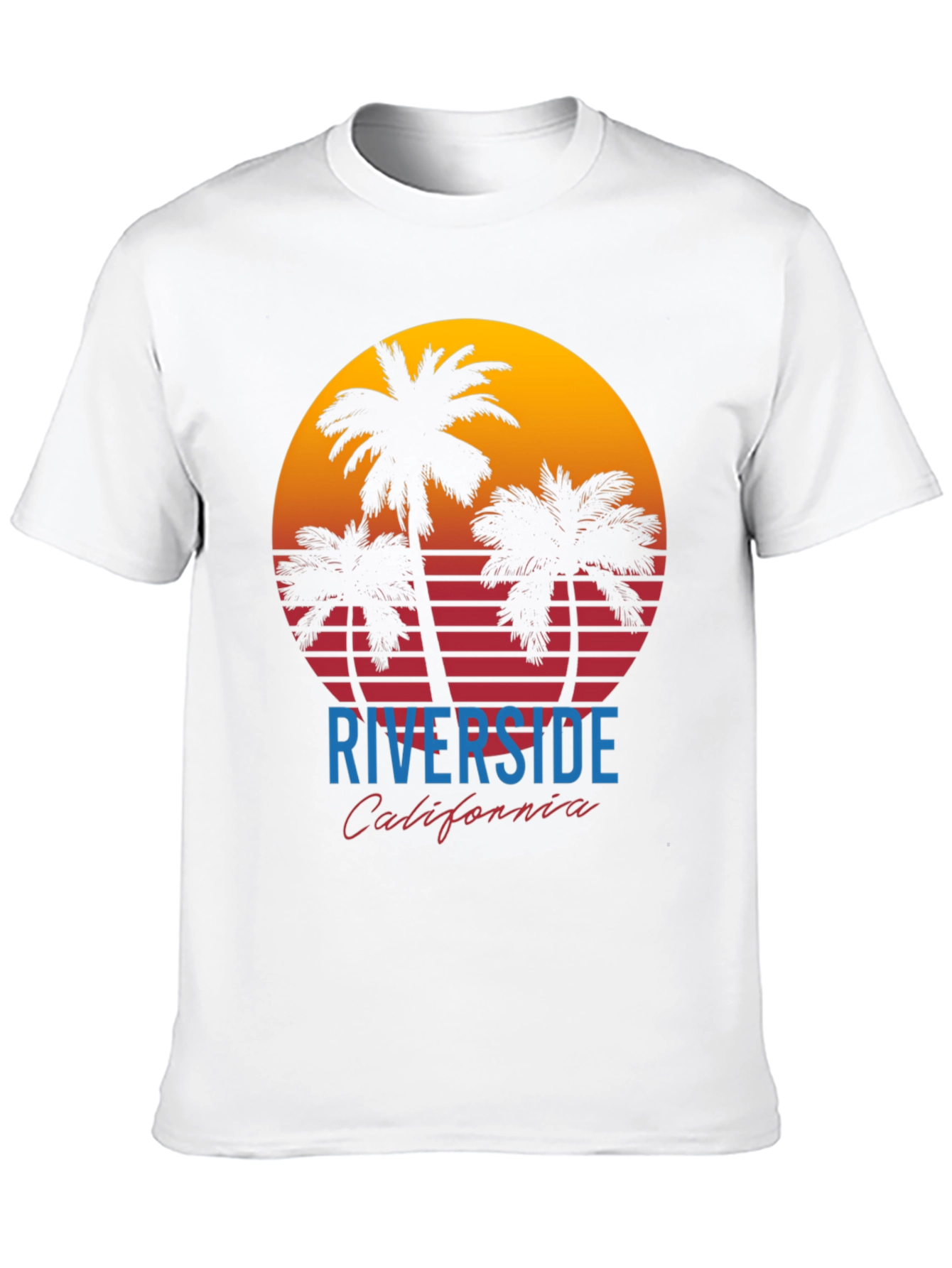 Riverside California Retro Sunset Graphic T-Shirt