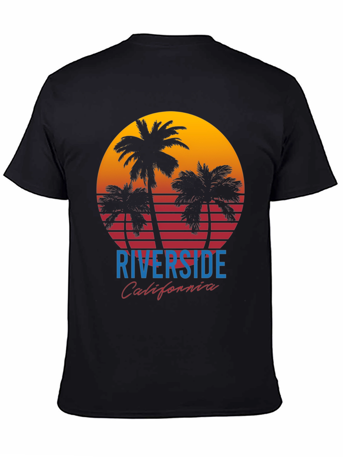 Riverside California Retro Sunset Graphic T-Shirt