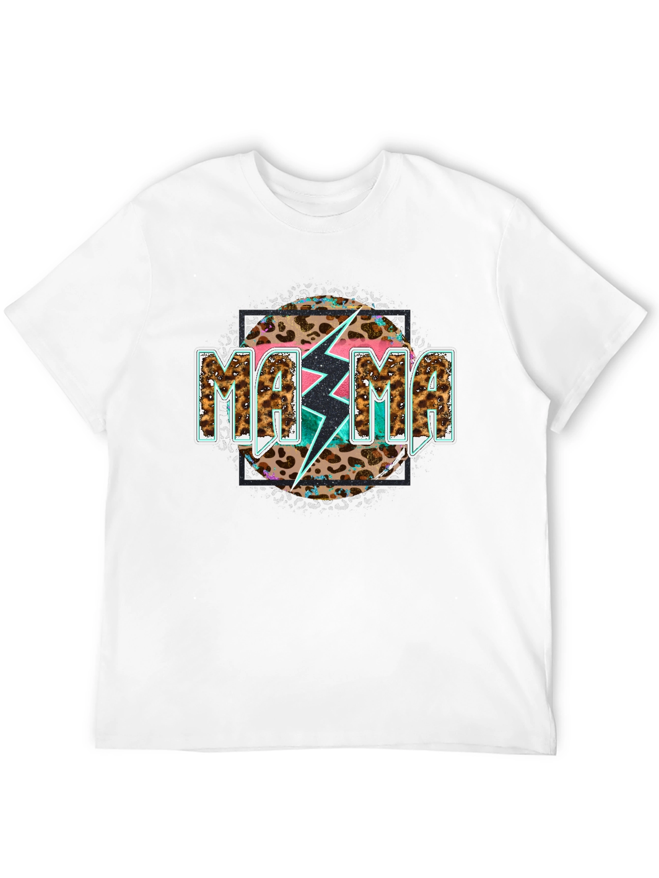 Mama Leopard Bolt Graphic Tee