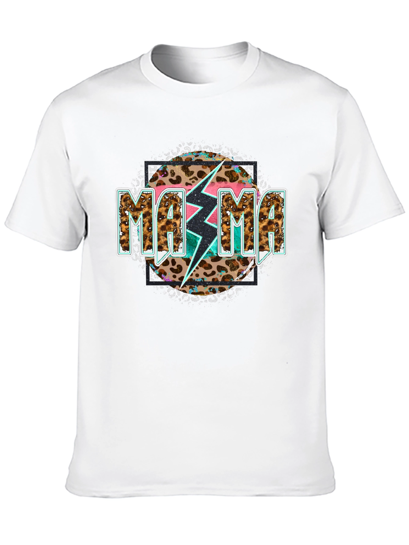 Mama Leopard Bolt Graphic Tee