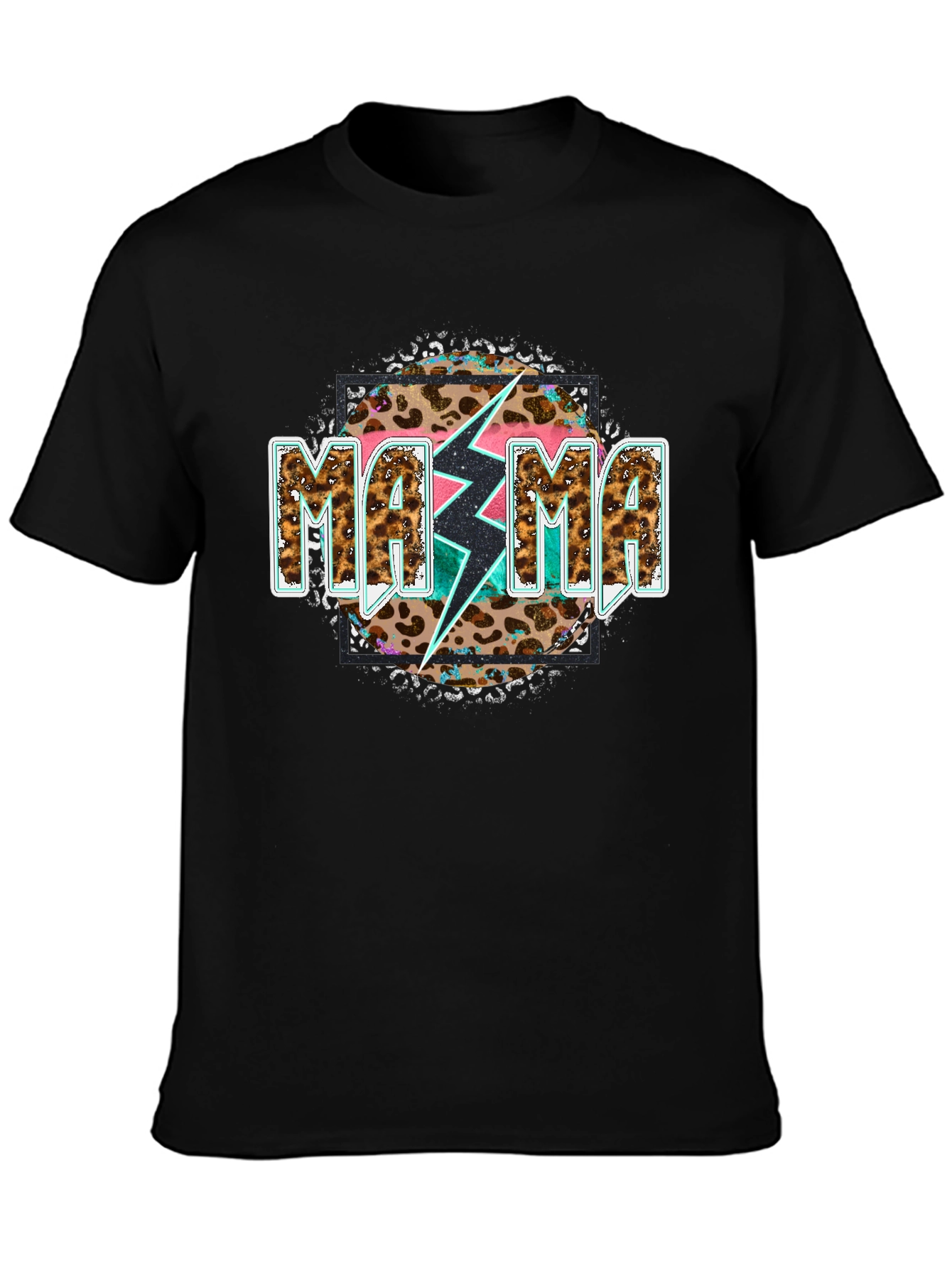 Mama Leopard Bolt Graphic Tee