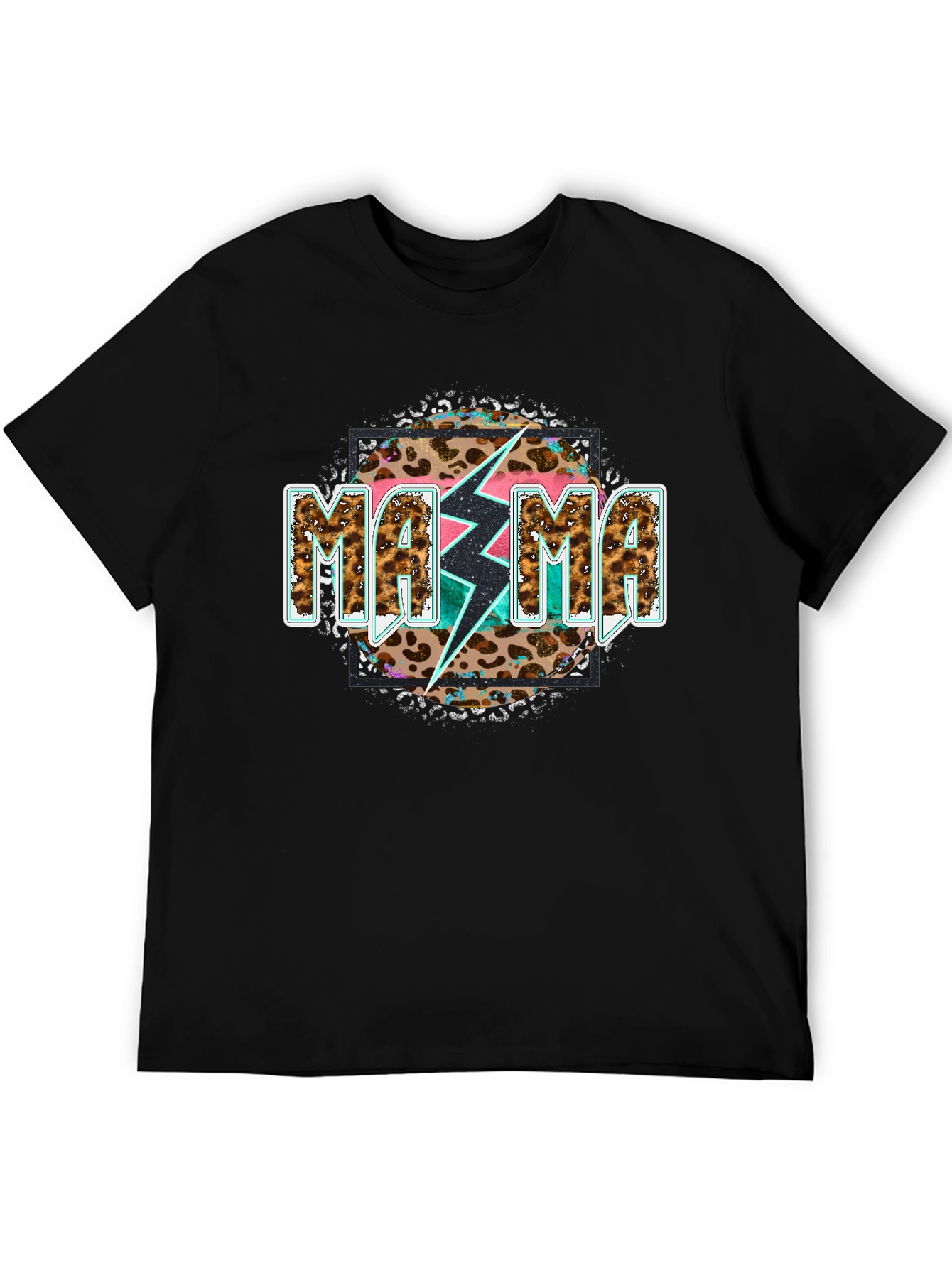 Mama Leopard Bolt Graphic Tee