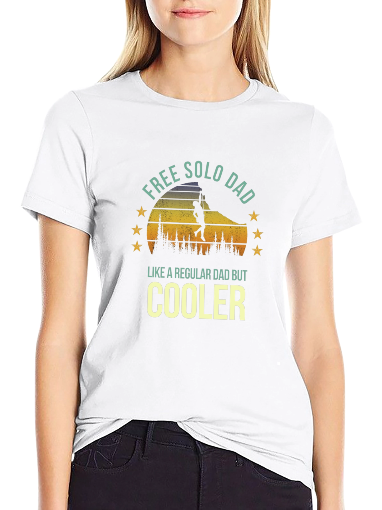 Free Solo Dad T-Shirt - Cool Fathers Day Gift