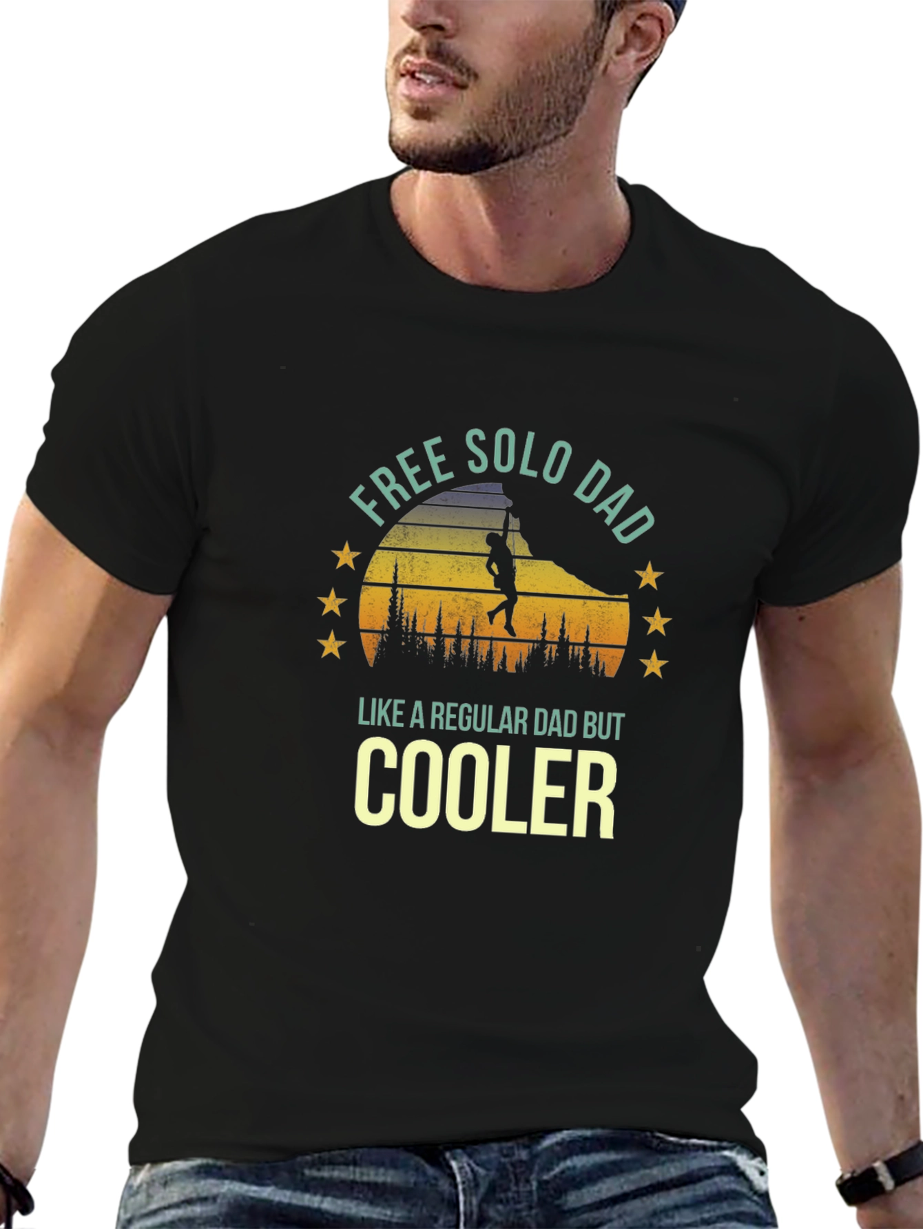 Free Solo Dad T-Shirt - Cool Fathers Day Gift