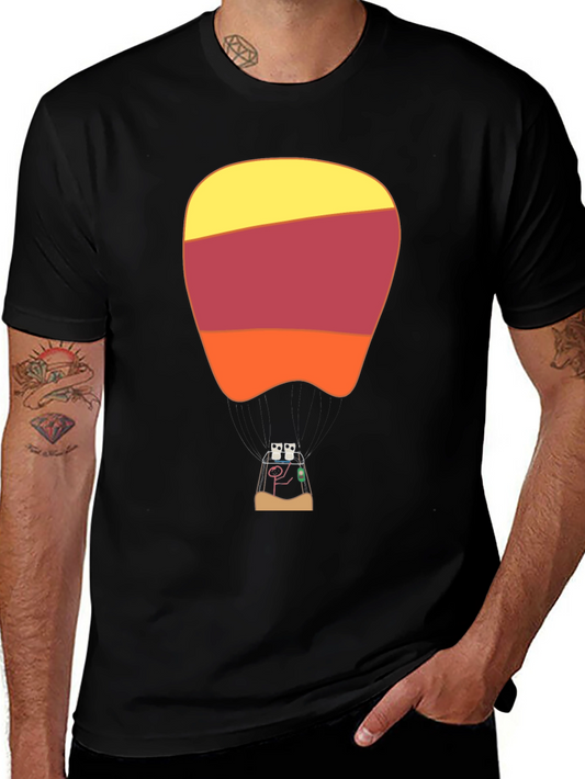 Retro Hot Air Balloon Graphic T-Shirt
