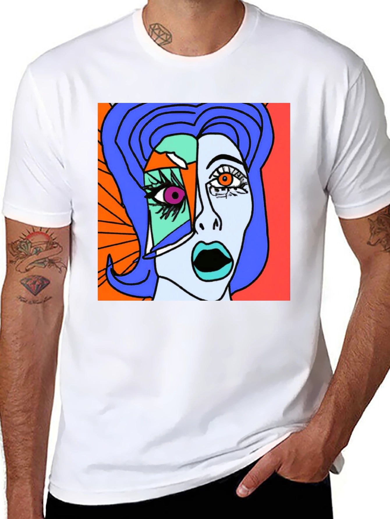 Abstract Art Graphic T-Shirt - Modern Stylish Tee