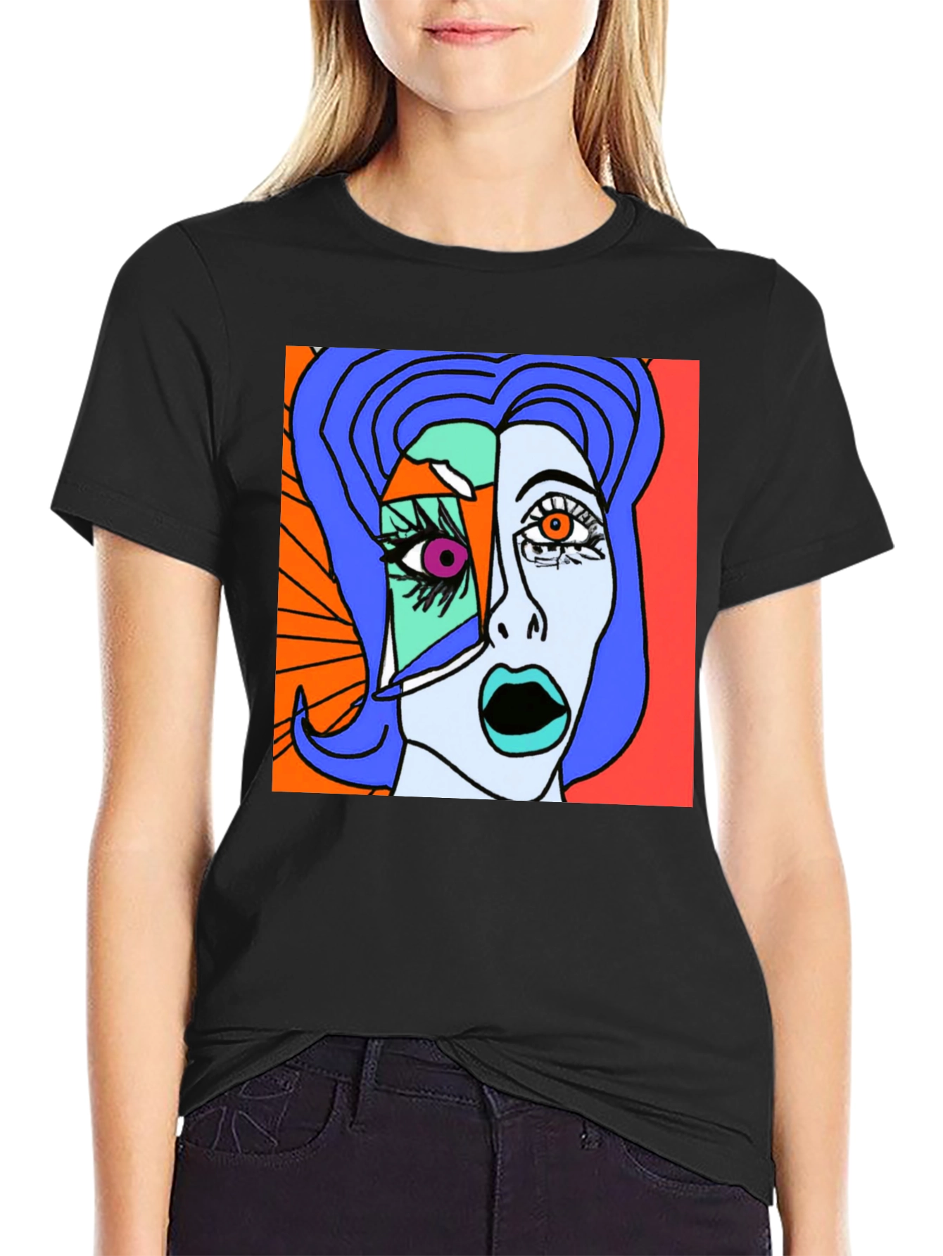 Abstract Art Graphic T-Shirt - Modern Stylish Tee