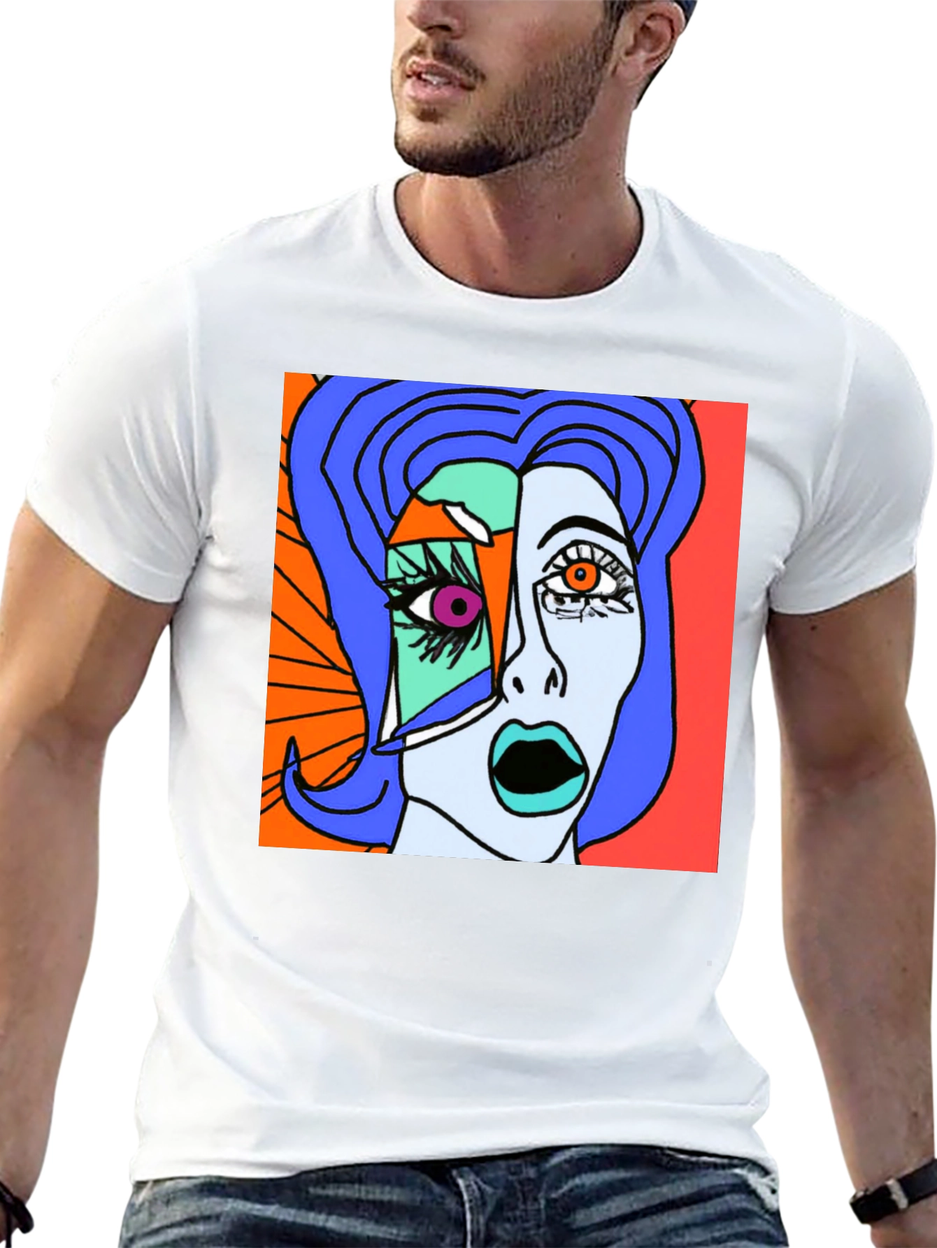 Abstract Art Graphic T-Shirt - Modern Stylish Tee