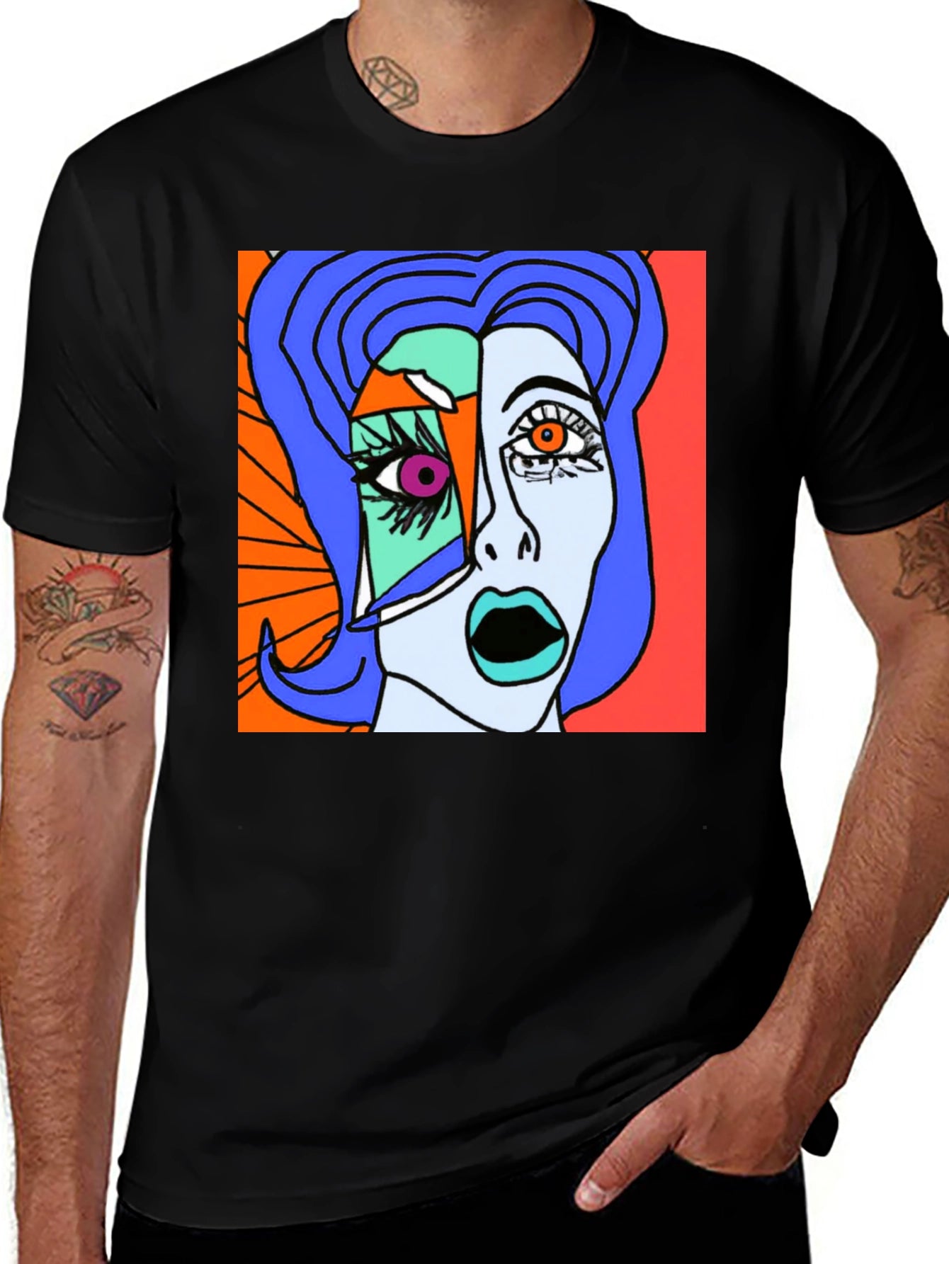 Abstract Art Graphic T-Shirt - Modern Stylish Tee