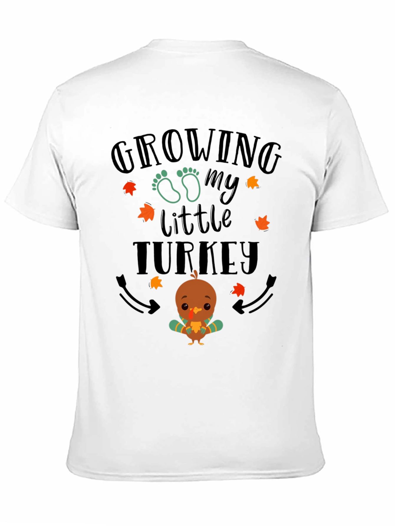 Growing My Little Turkey T-Shirt - Cute Thanksgiving Tee