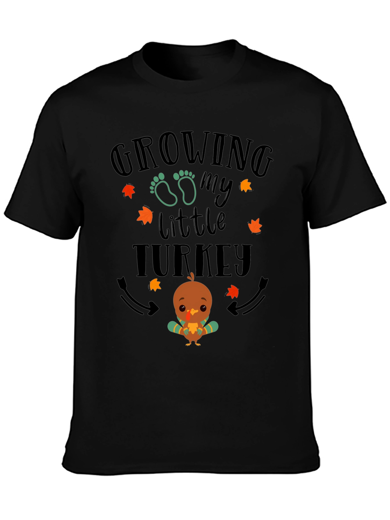 Growing My Little Turkey T-Shirt - Cute Thanksgiving Tee
