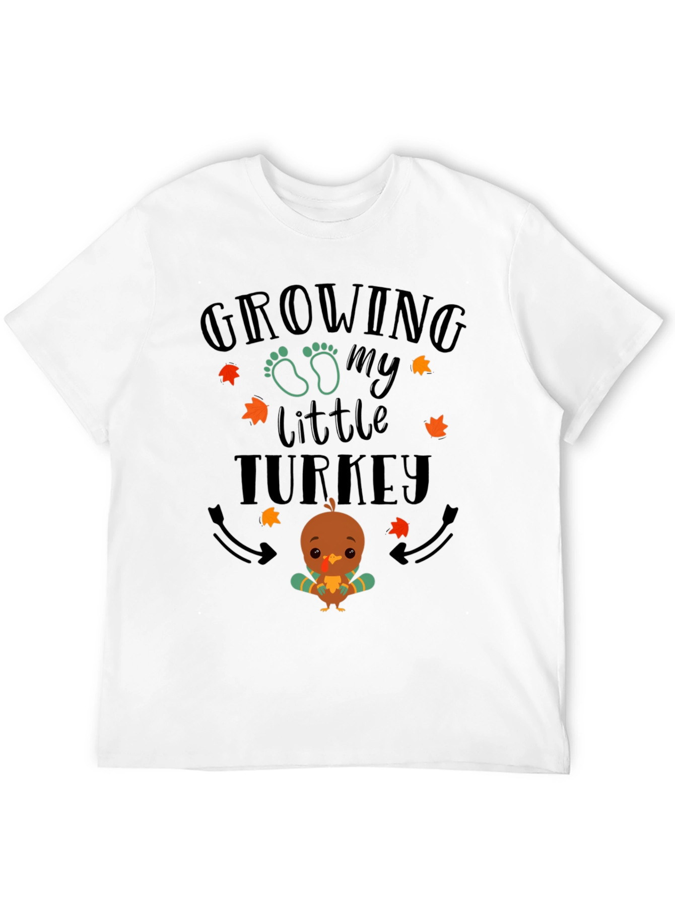 Growing My Little Turkey T-Shirt - Cute Thanksgiving Tee