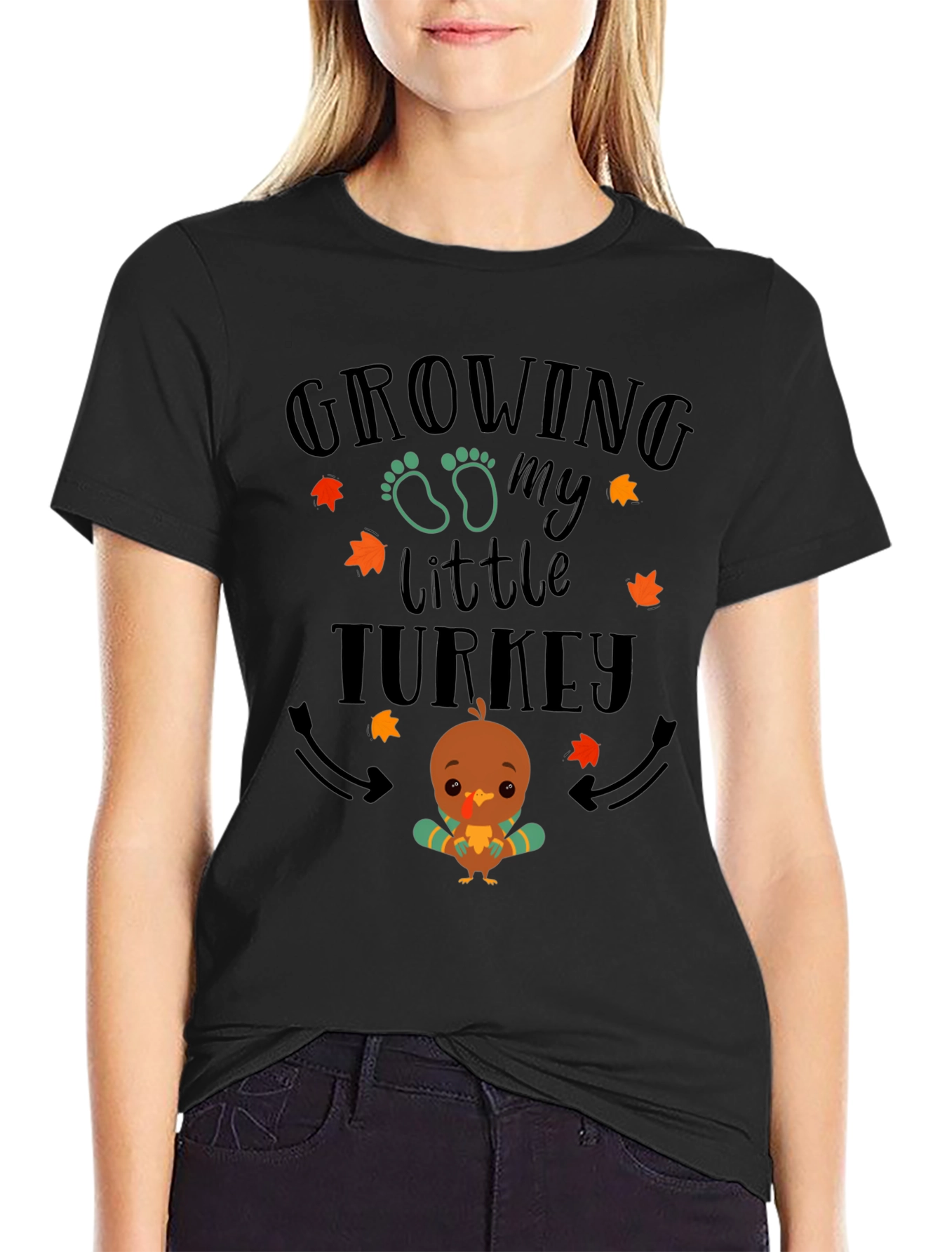 Growing My Little Turkey T-Shirt - Cute Thanksgiving Tee