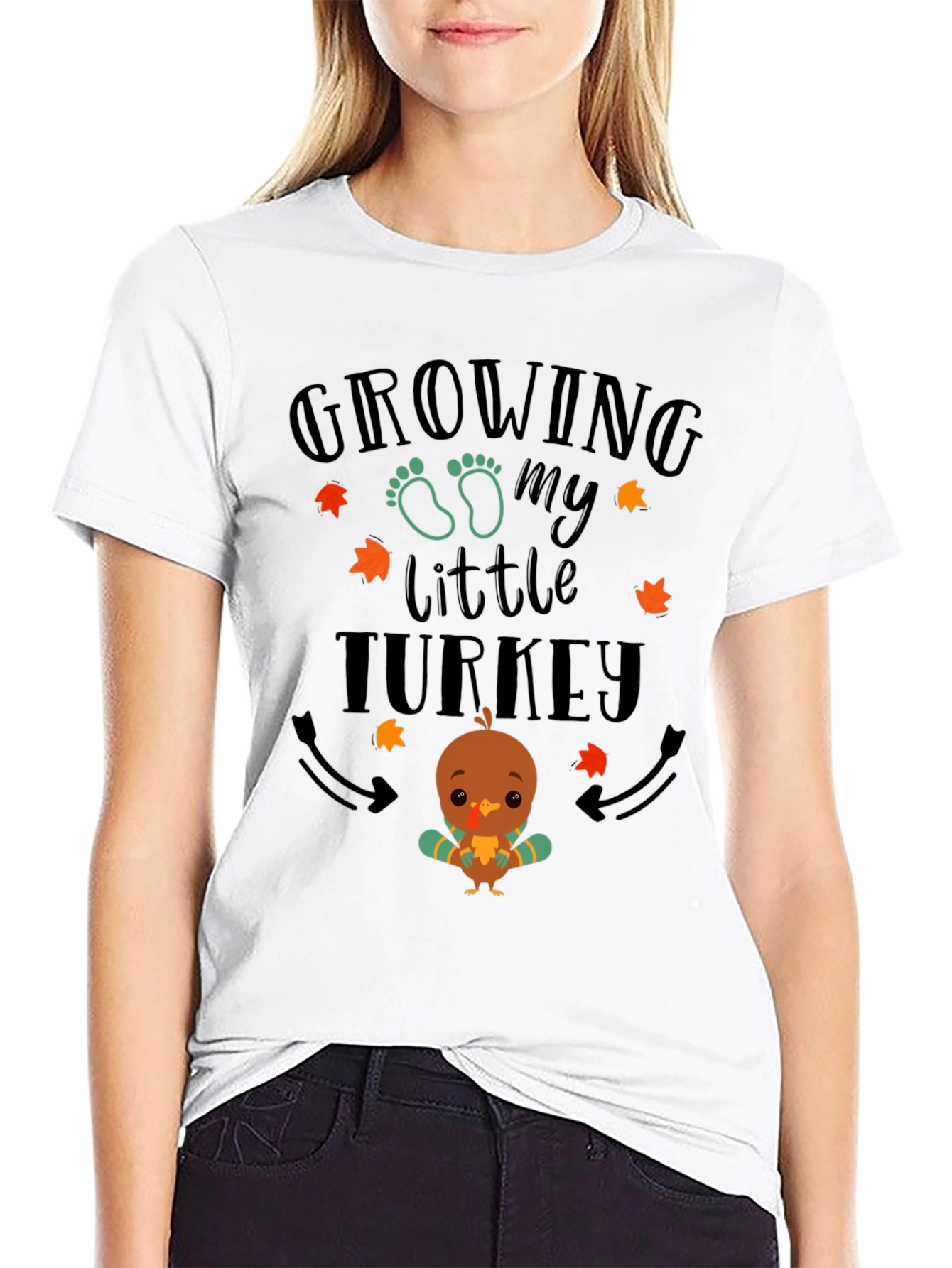 Growing My Little Turkey T-Shirt - Cute Thanksgiving Tee