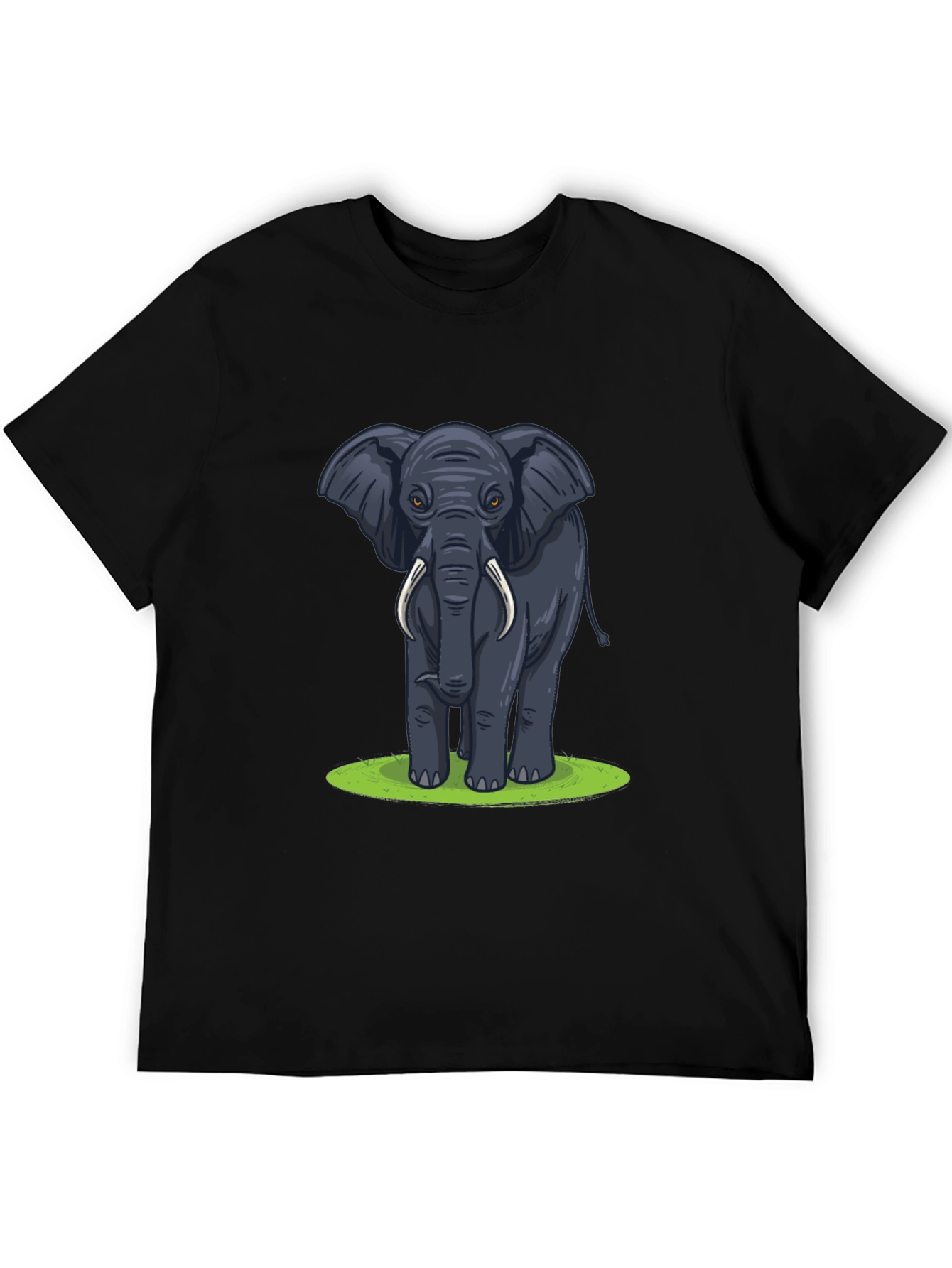 Elephant Graphic T-Shirt - Black Cotton Tee