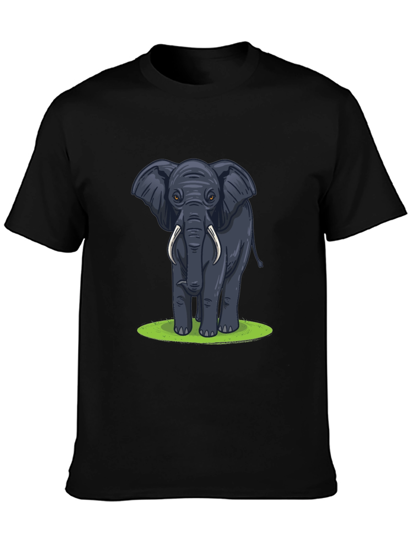Elephant Graphic T-Shirt - Black Cotton Tee
