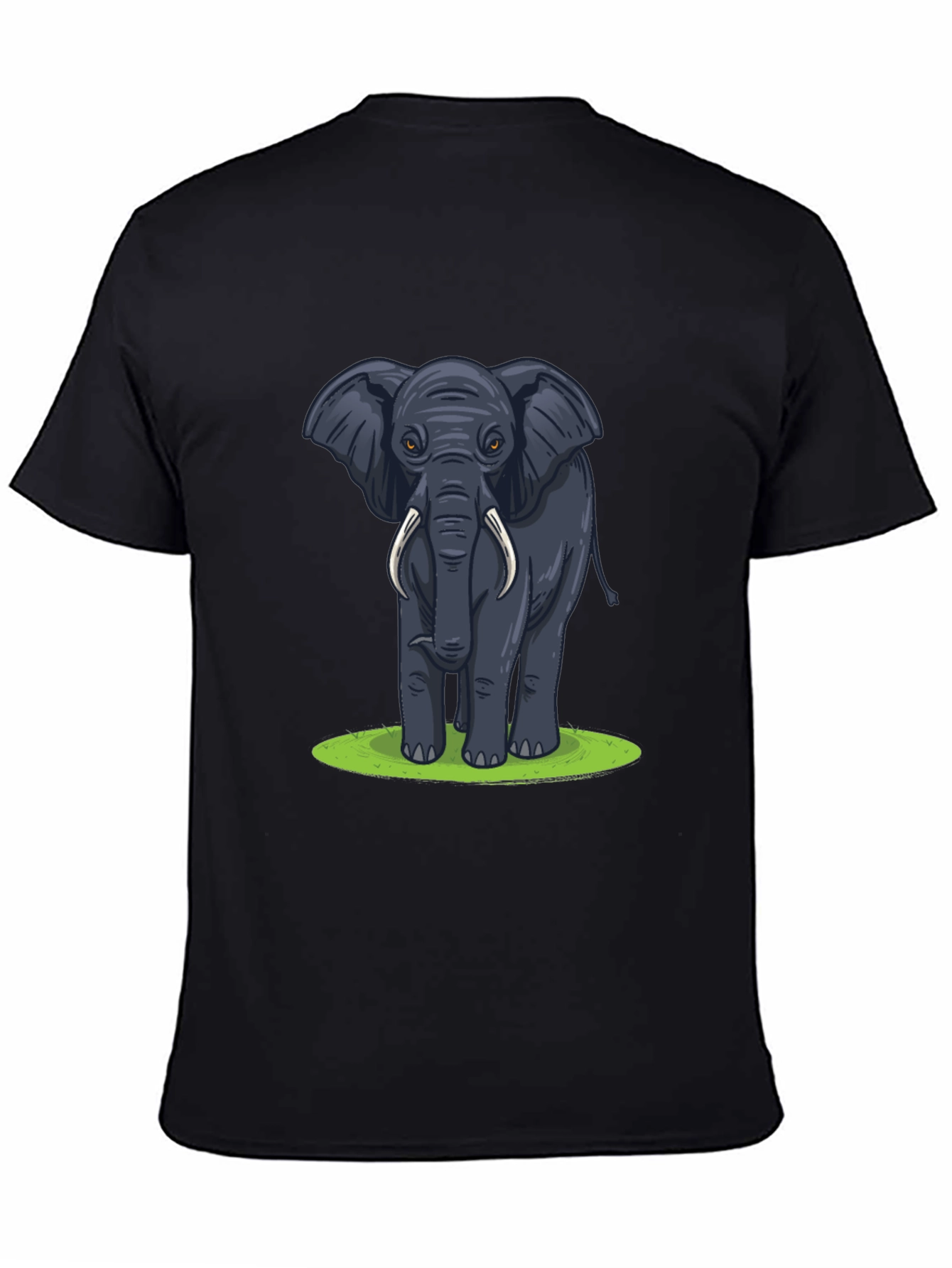 Elephant Graphic T-Shirt - Black Cotton Tee