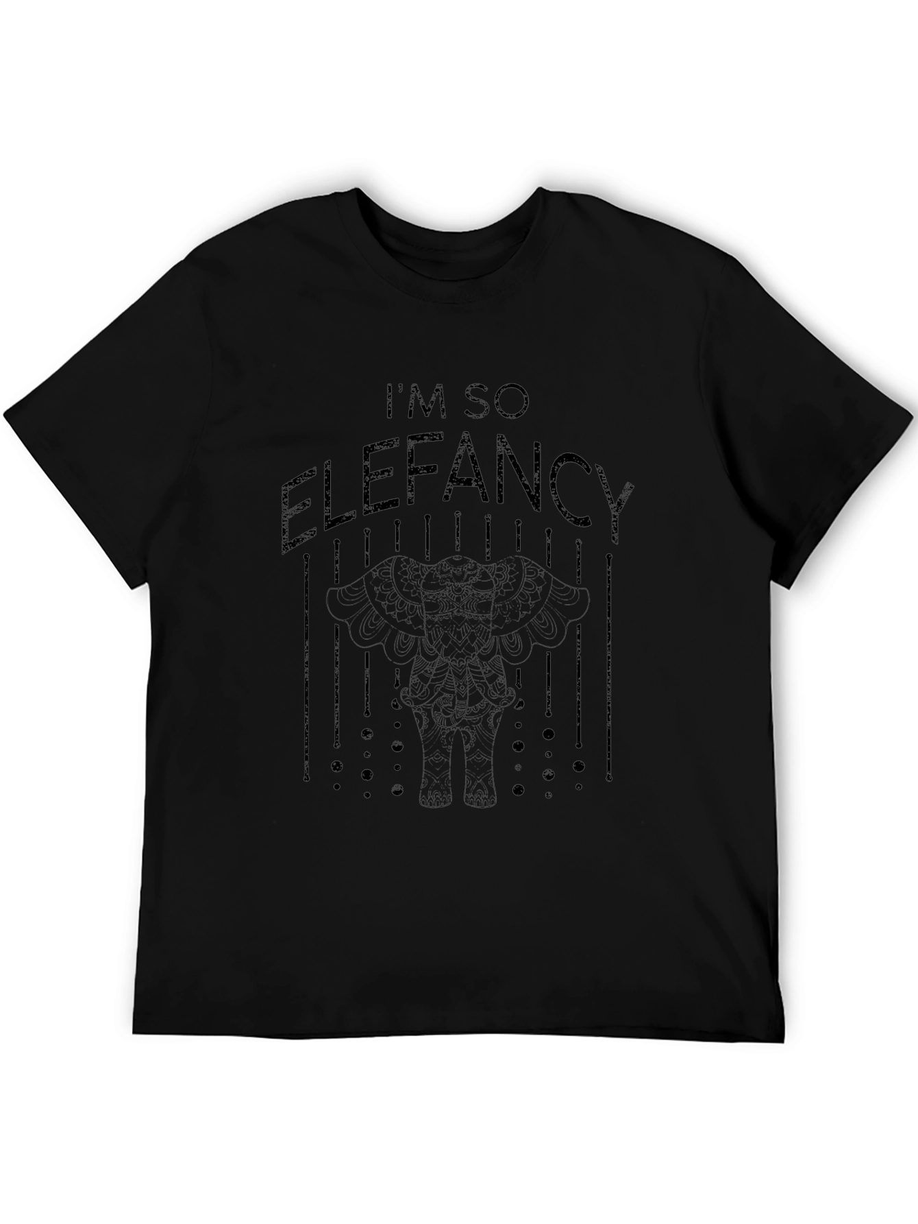 Im So Elefancy Black T-Shirt