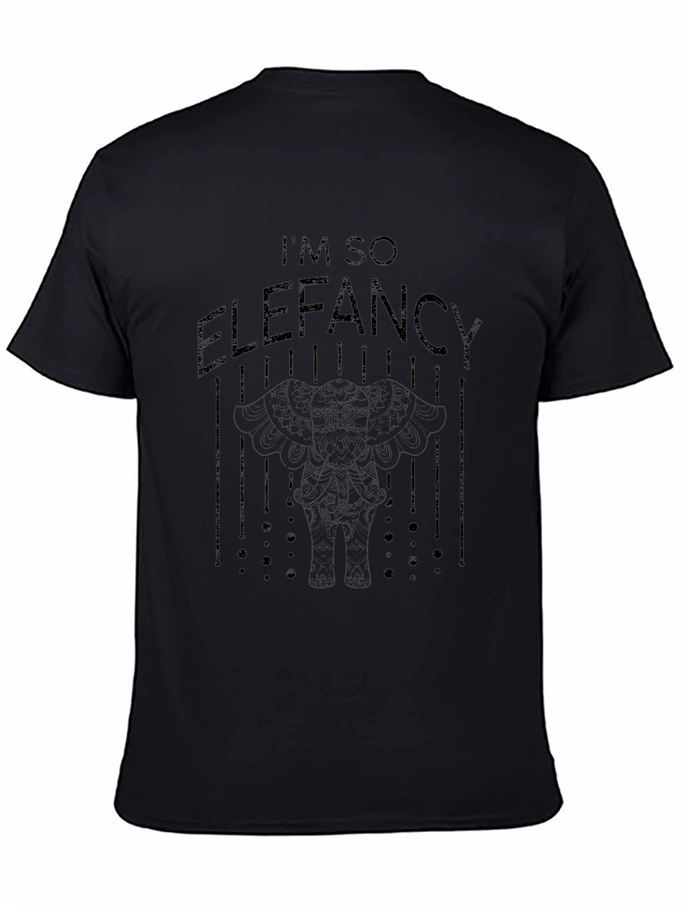 Im So Elefancy Black T-Shirt