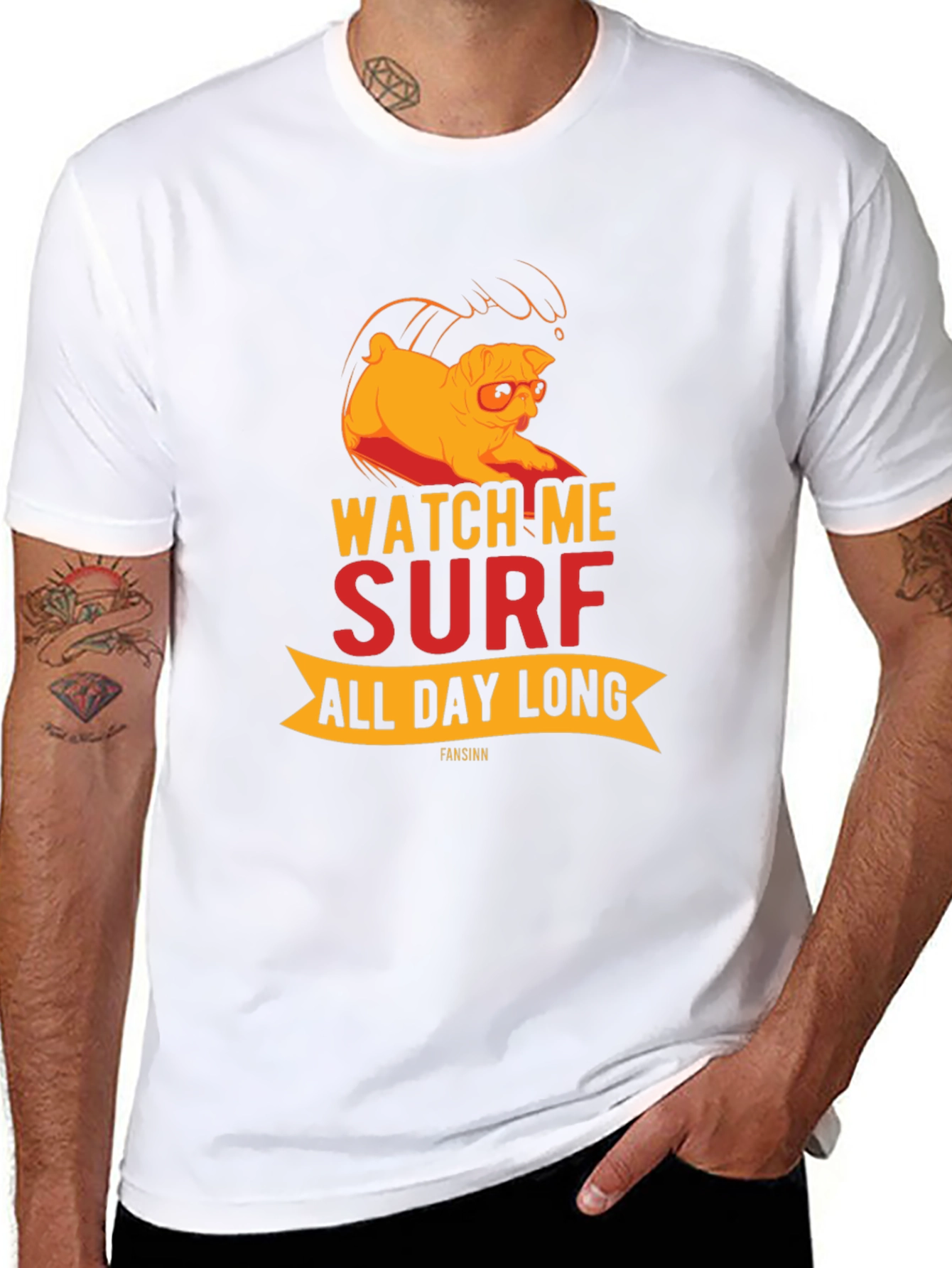 Watch Me Surf All Day Long Graphic Tee