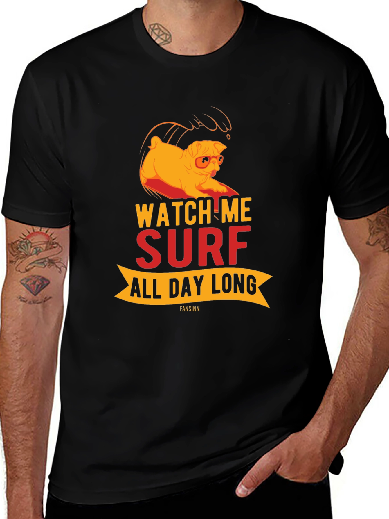 Watch Me Surf All Day Long Graphic Tee