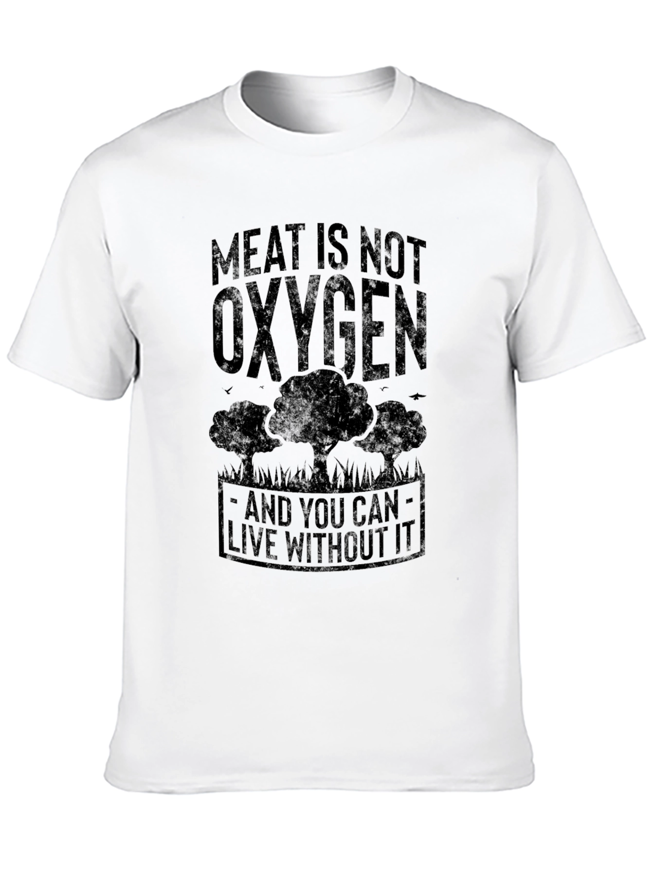 Meat is Not Oxygen Vegan Graphic Tee