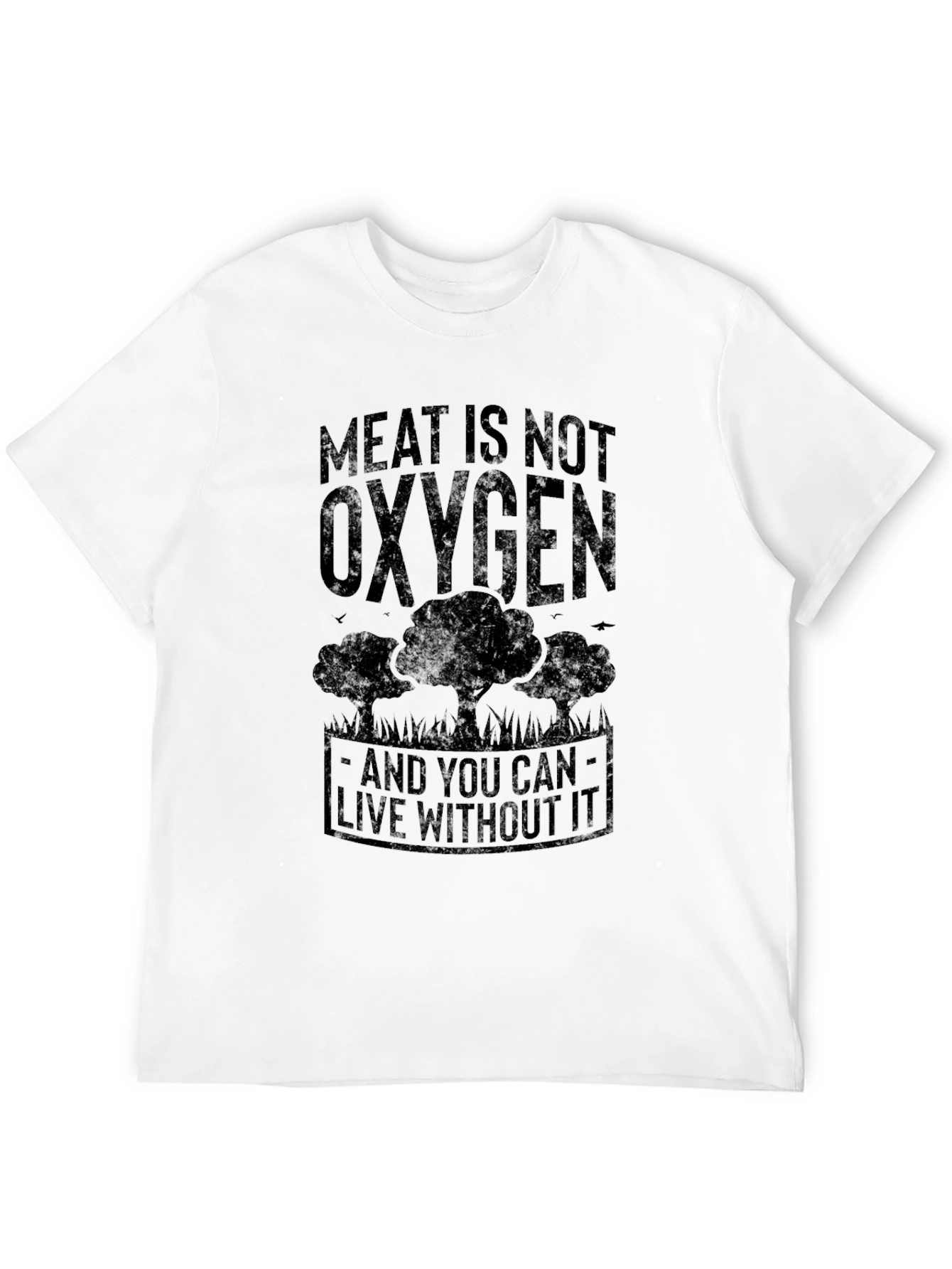 Meat is Not Oxygen Vegan Graphic Tee
