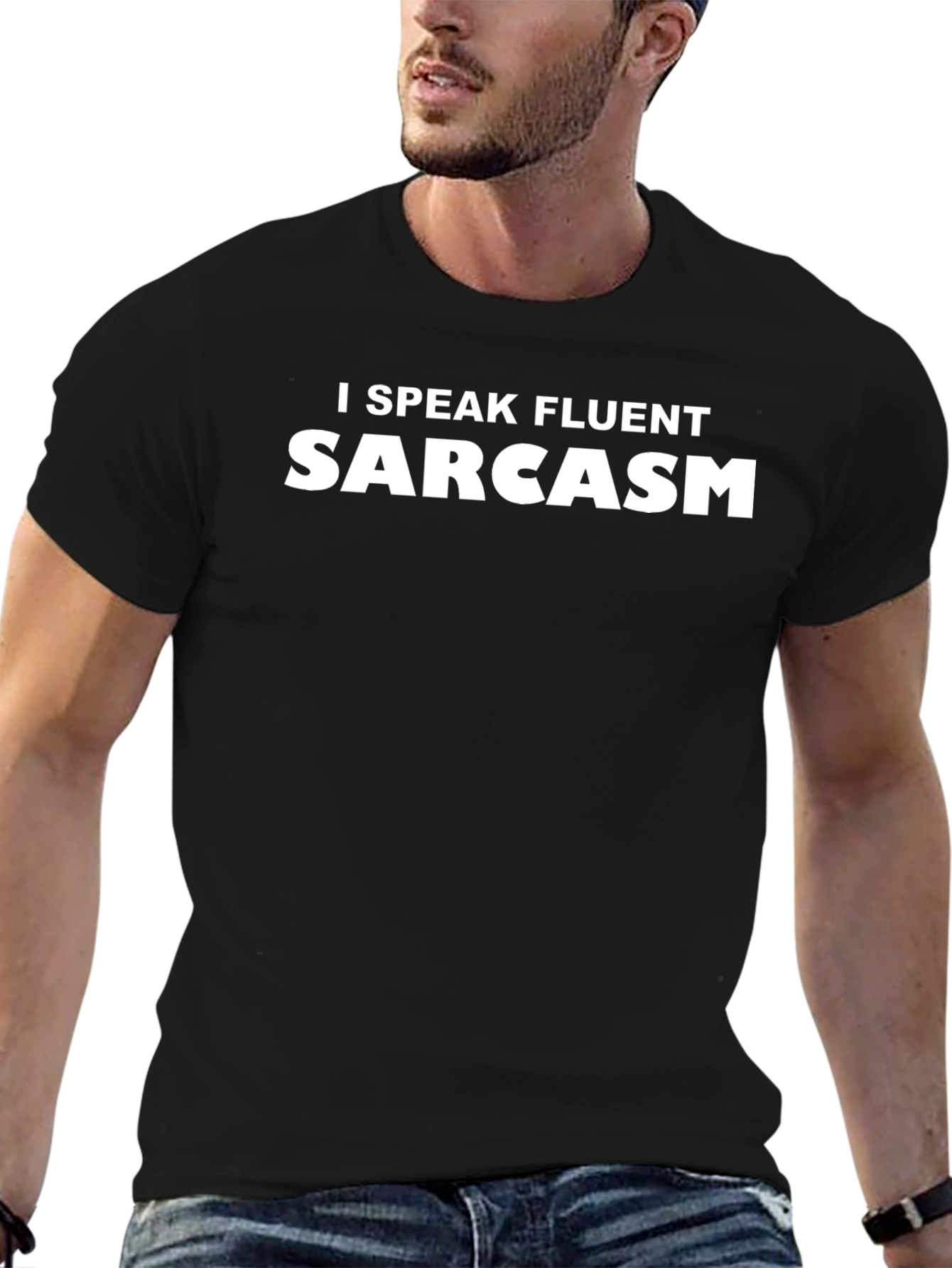 Fluent Sarcasm Tee - Funny Black T-Shirt