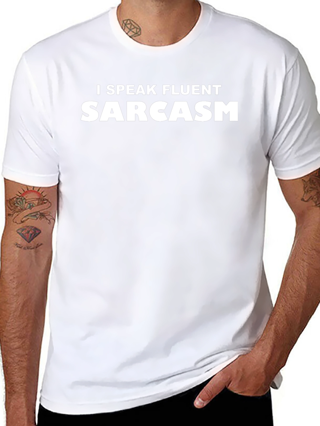 Fluent Sarcasm Tee - Funny Black T-Shirt