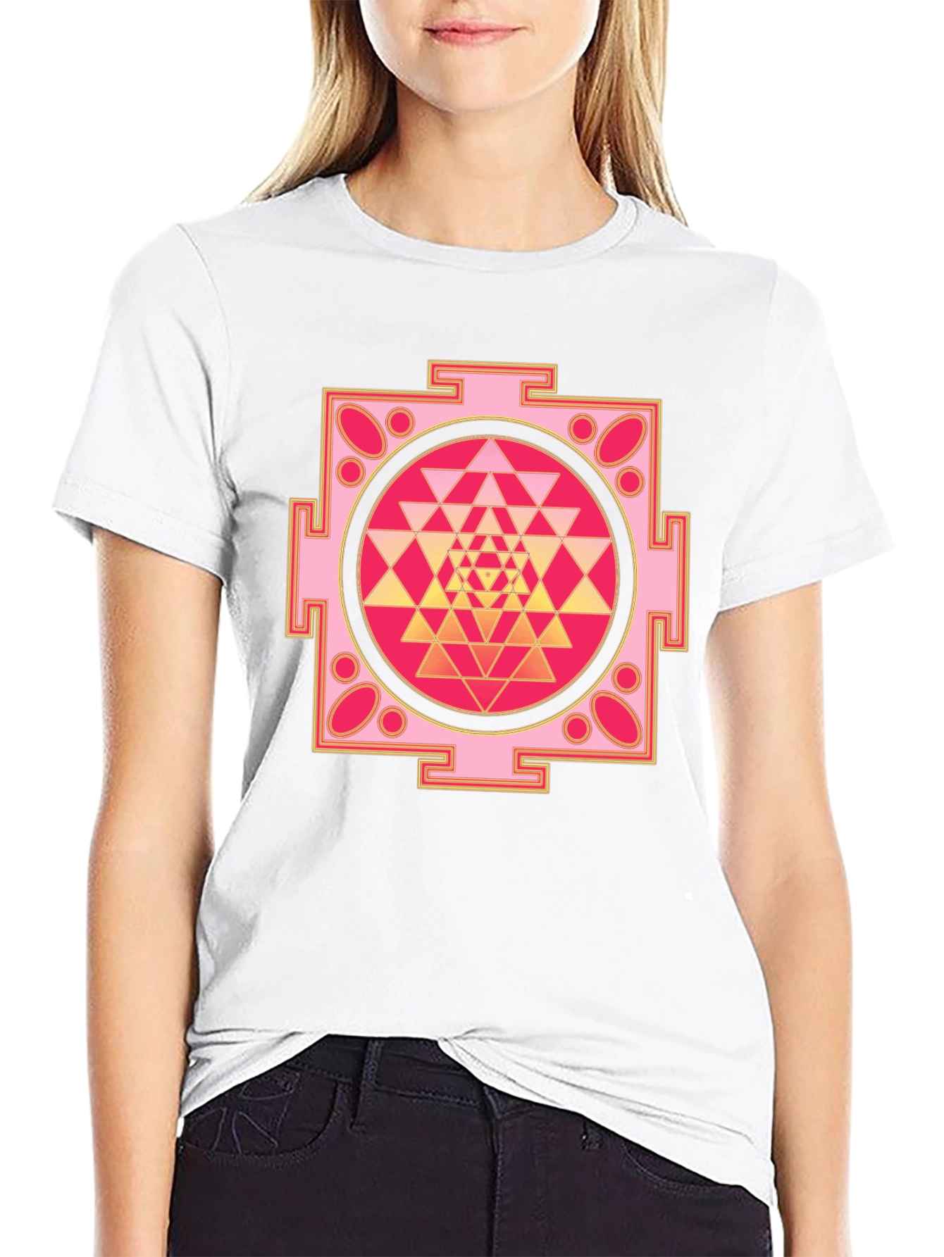 Geometric Mandala Graphic Tee - Spiritual Fashion