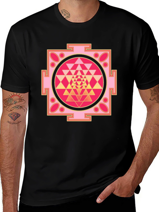 Geometric Mandala Graphic Tee - Spiritual Fashion