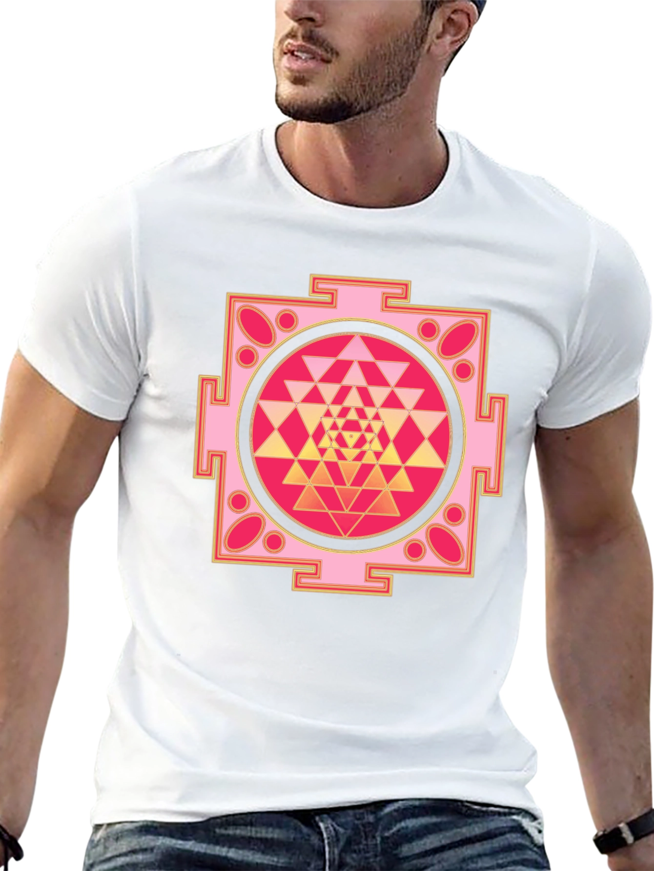 Geometric Mandala Graphic Tee - Spiritual Fashion