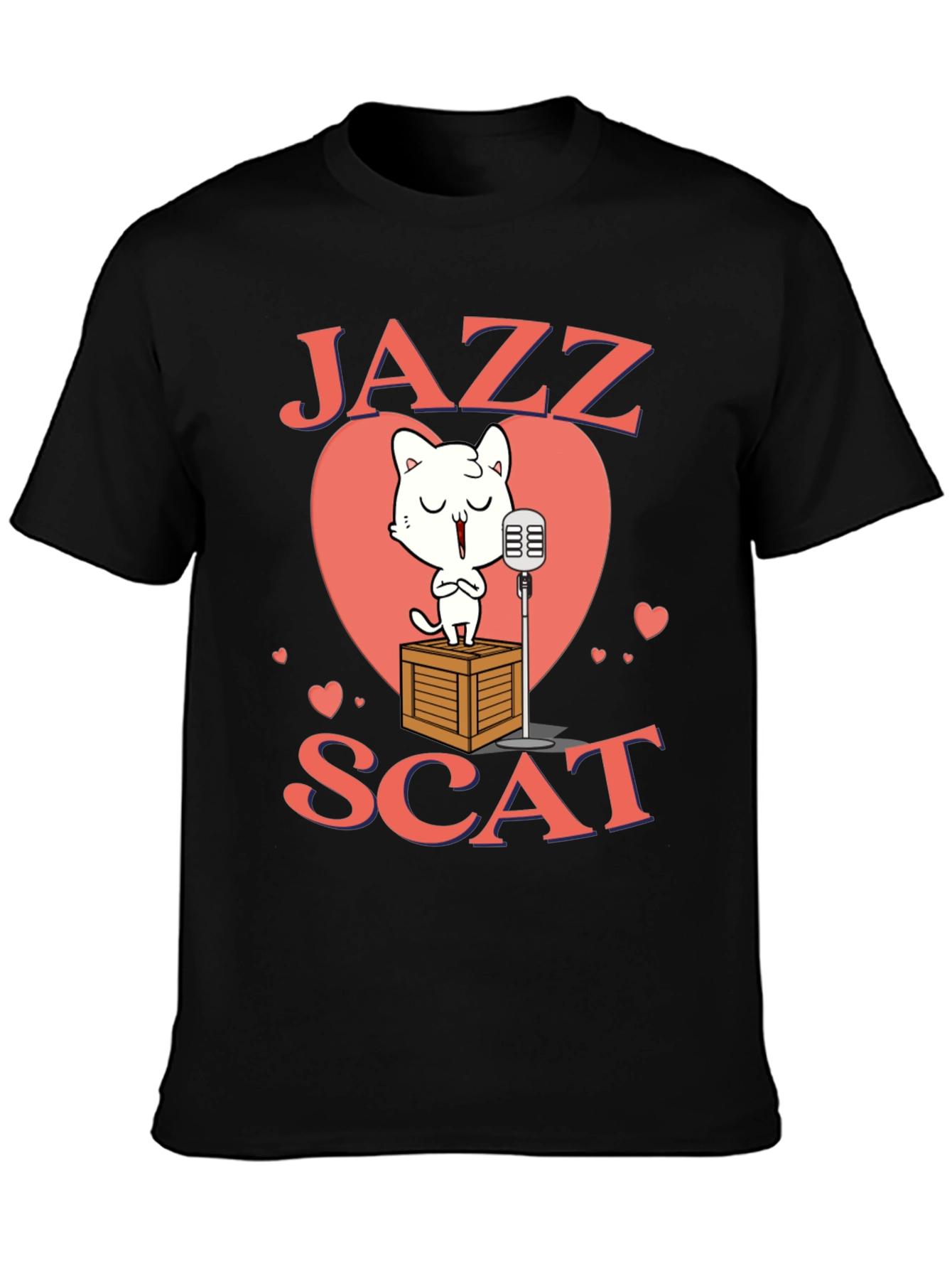 Jazz Scat Cat T-Shirt - Musical Cat Lover Tee