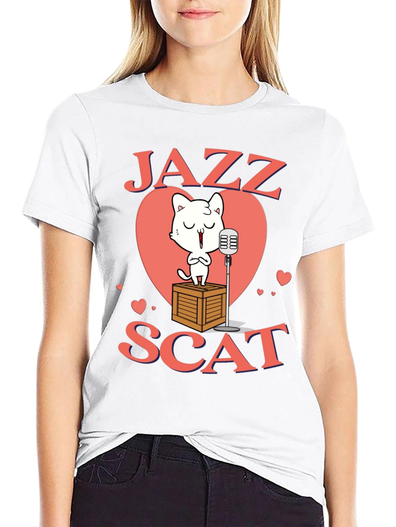 Jazz Scat Cat T-Shirt - Musical Cat Lover Tee