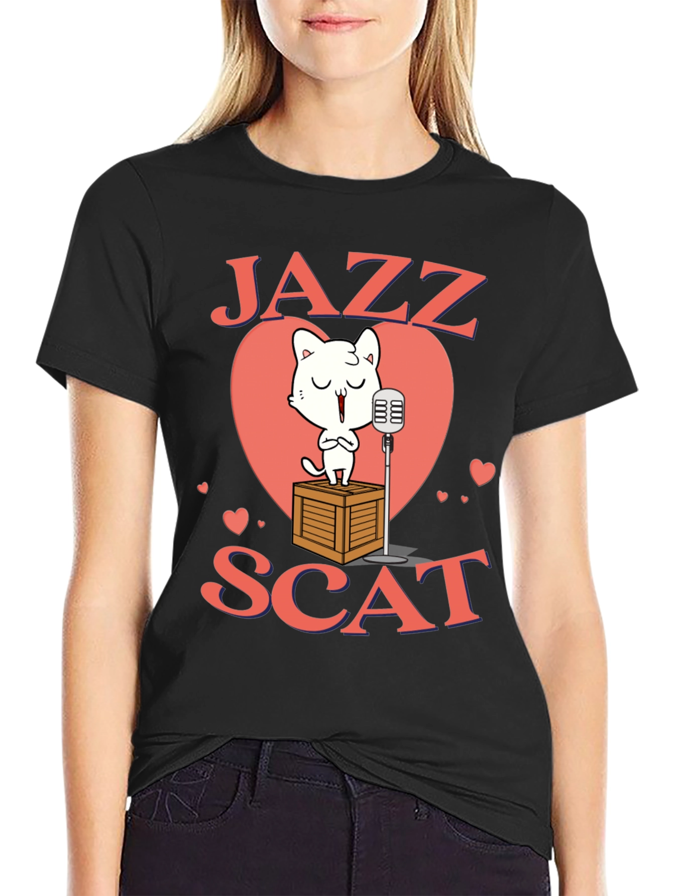 Jazz Scat Cat T-Shirt - Musical Cat Lover Tee