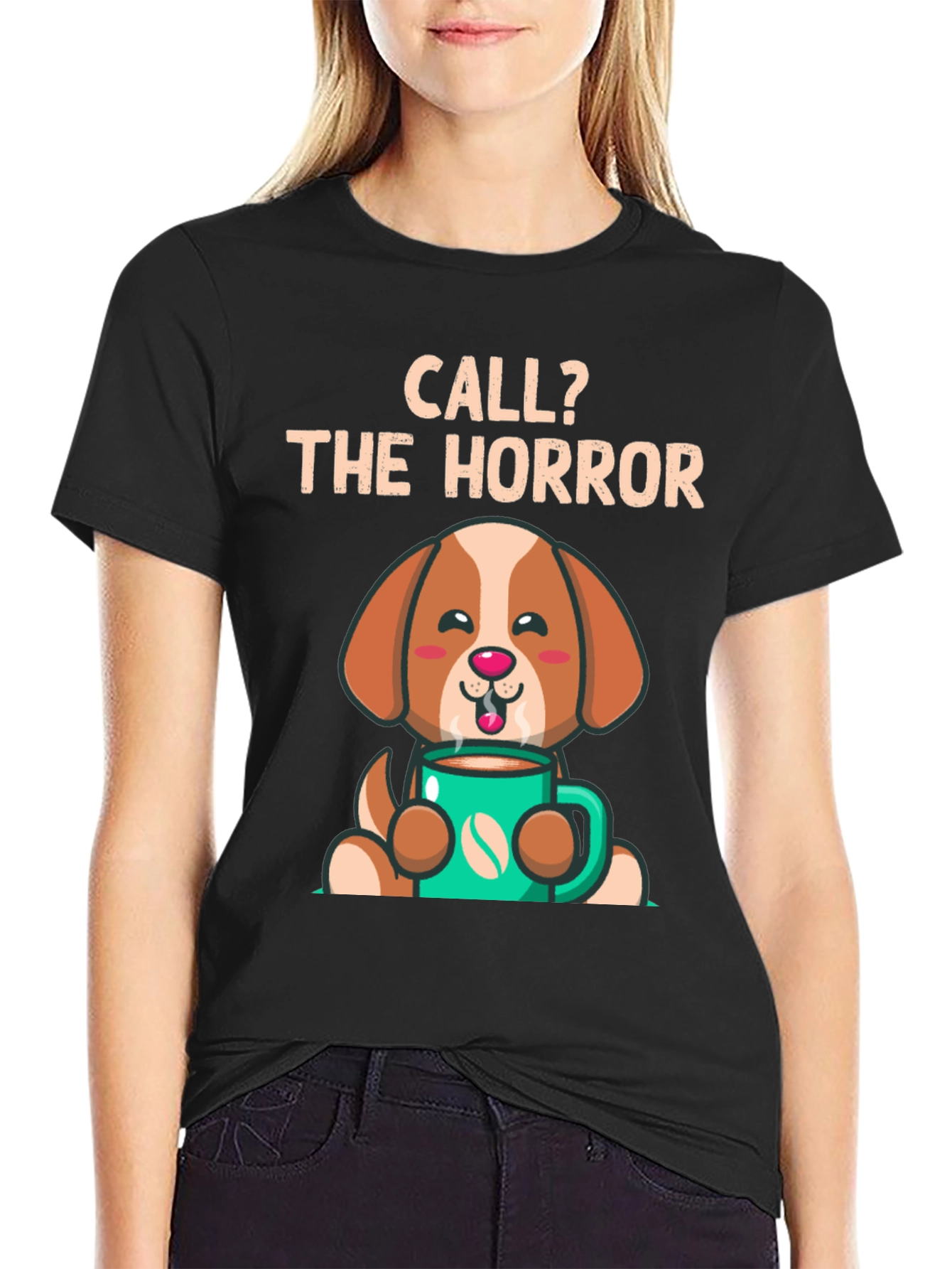 Call? The Horror Coffee Dog T-Shirt – Funny Dog Lover Tee