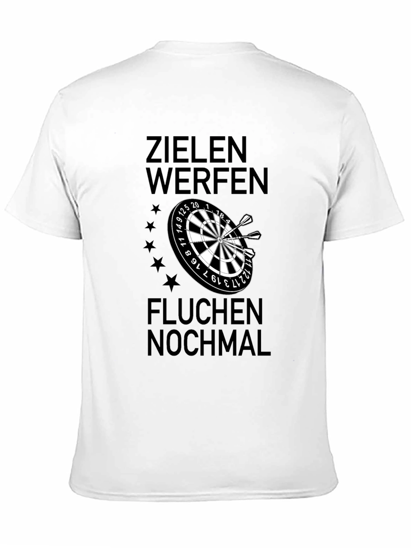 Darts Player T-Shirt - Zielen Werfen Fluchen Nochmal