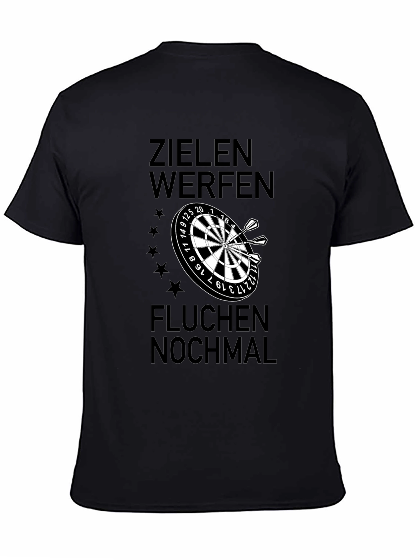 Darts Player T-Shirt - Zielen Werfen Fluchen Nochmal