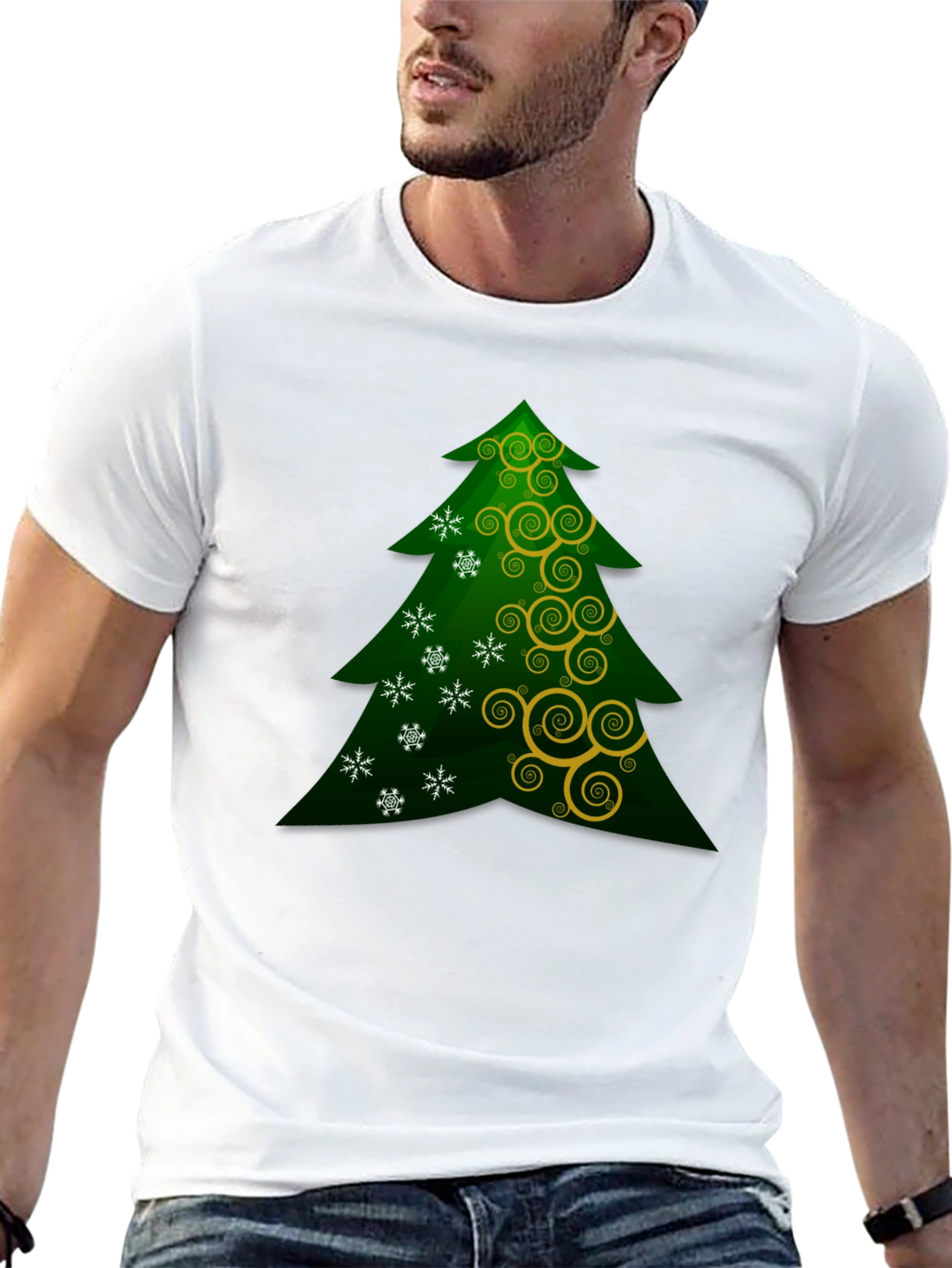 Christmas Tree Graphic T-Shirt - Holiday Festive Wear