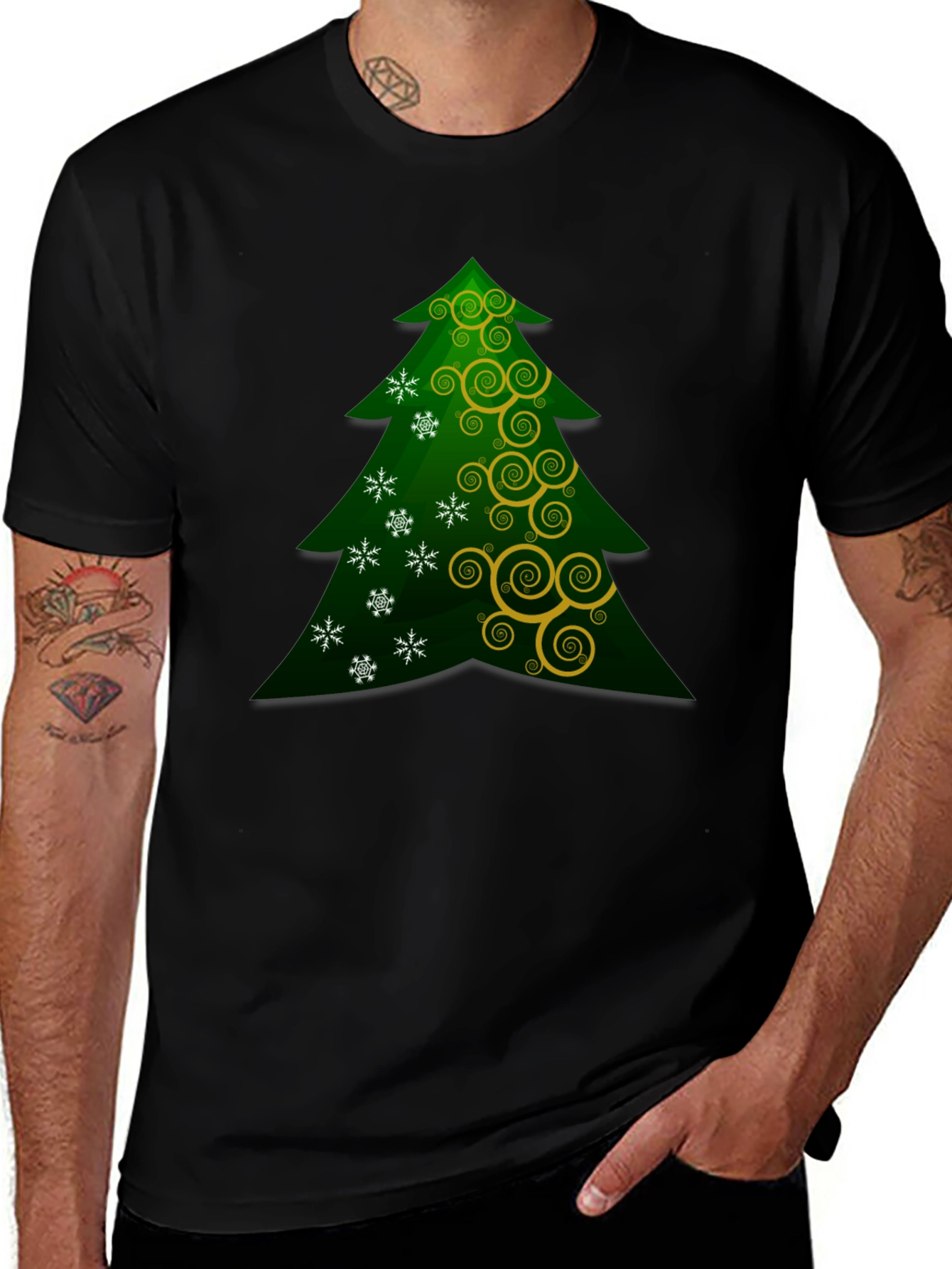 Christmas Tree Graphic T-Shirt - Holiday Festive Wear