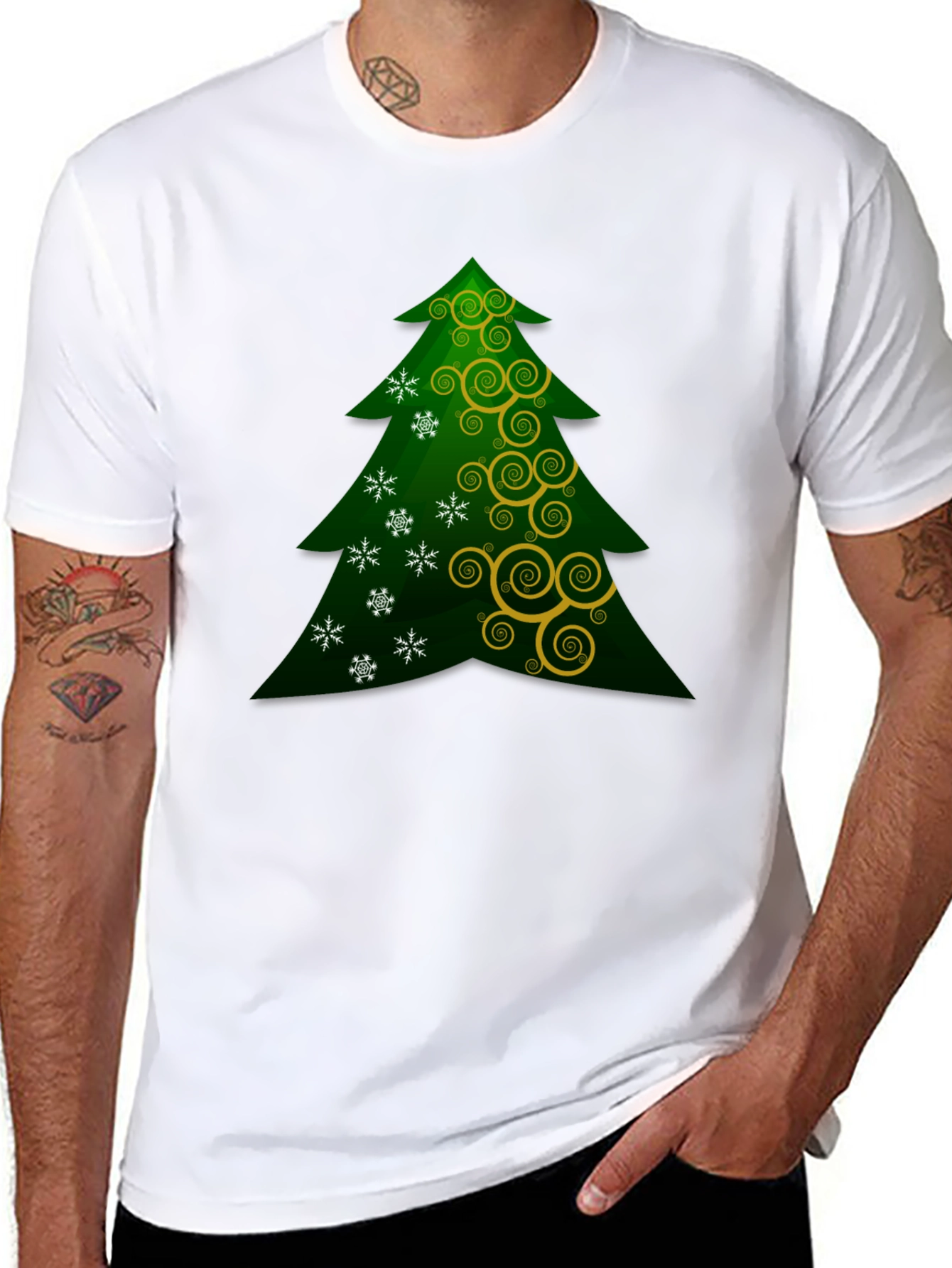 Christmas Tree Graphic T-Shirt - Holiday Festive Wear