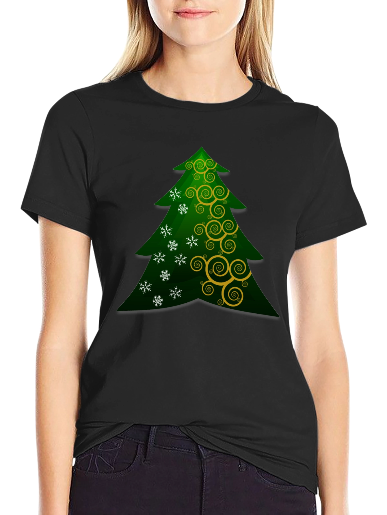Christmas Tree Graphic T-Shirt - Holiday Festive Wear